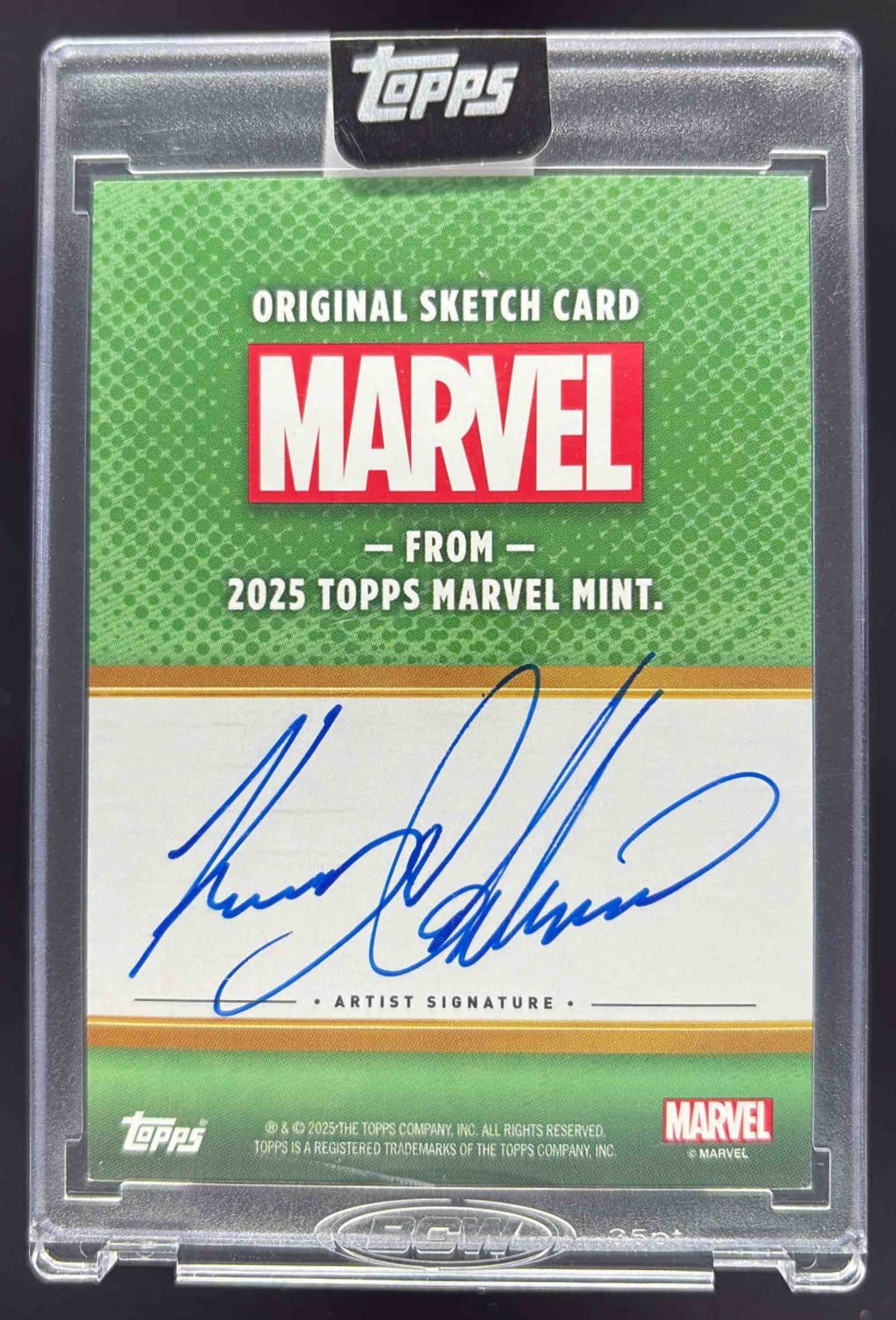 2025 Topps Marvel Mint Sketch Card Artist Signature Luke Cage 1/1
