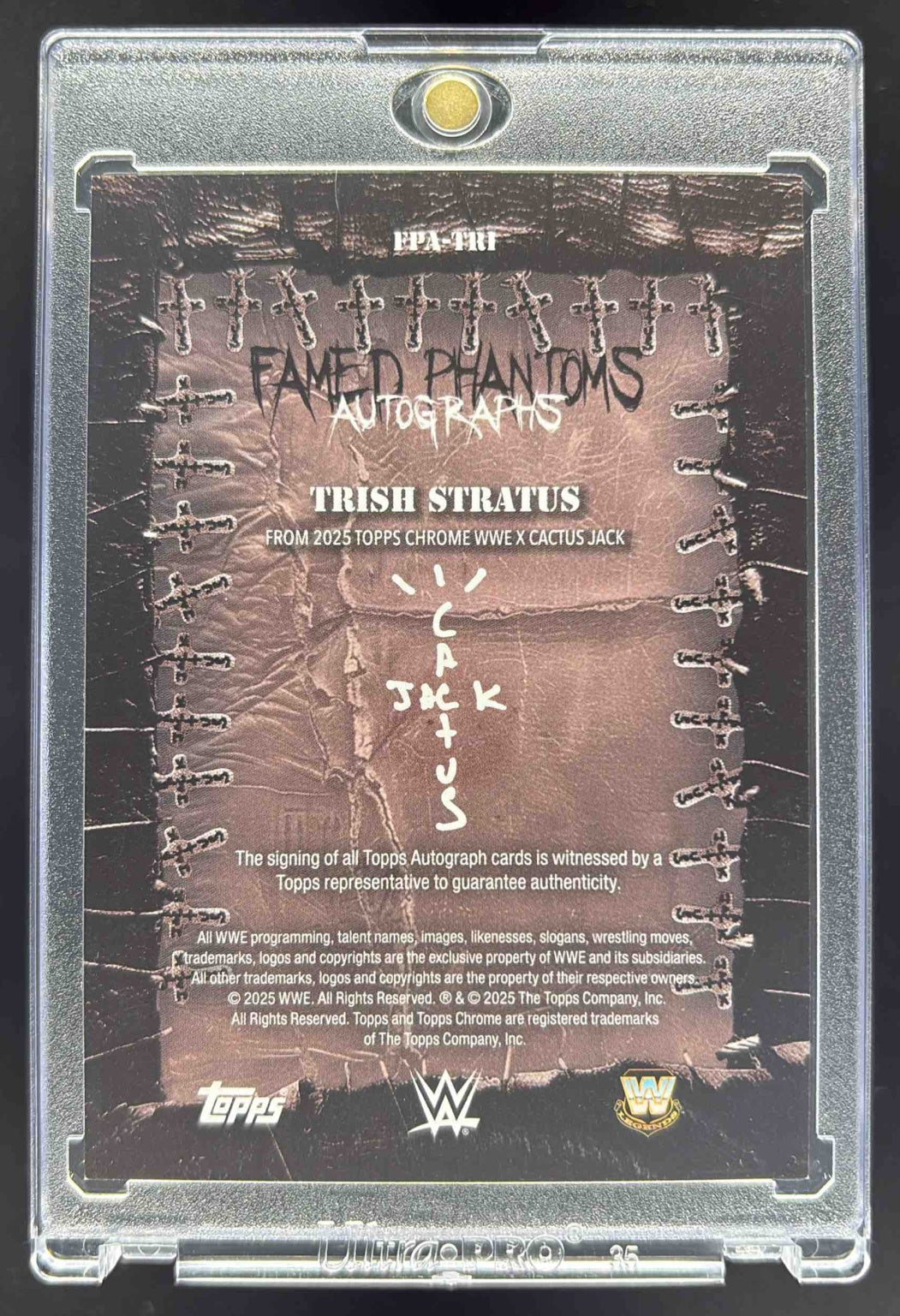 2025 Topps Chrome WWE x Cactus Jack Phantoms Orange Trish Stratus