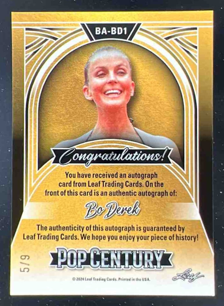 2024 Leaf Metal Pop Century Crystal Platinum Blue #BA-BD1 Bo Derek
