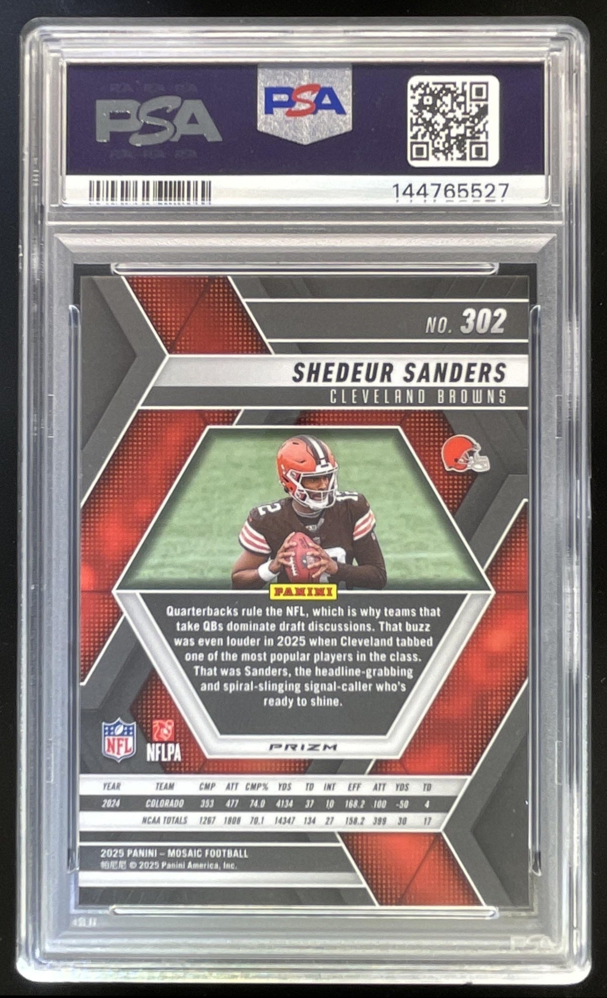 2025 Panini Mosaic Rookies Cookies Prizm #302 Shedeur Sanders RC