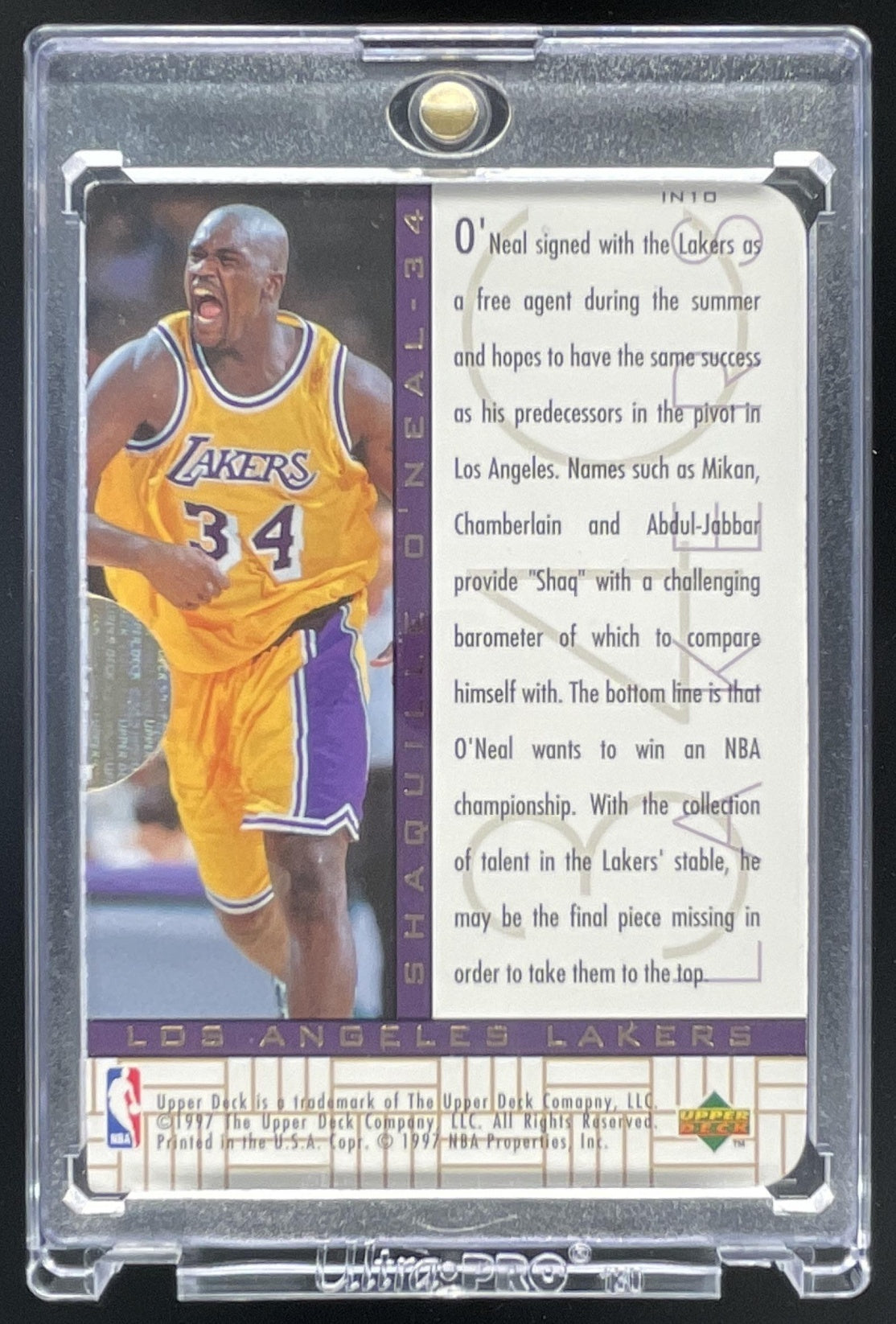 1996-97 SP Inside Info #IN10 Shaquille O'Neal – Burbank Cards