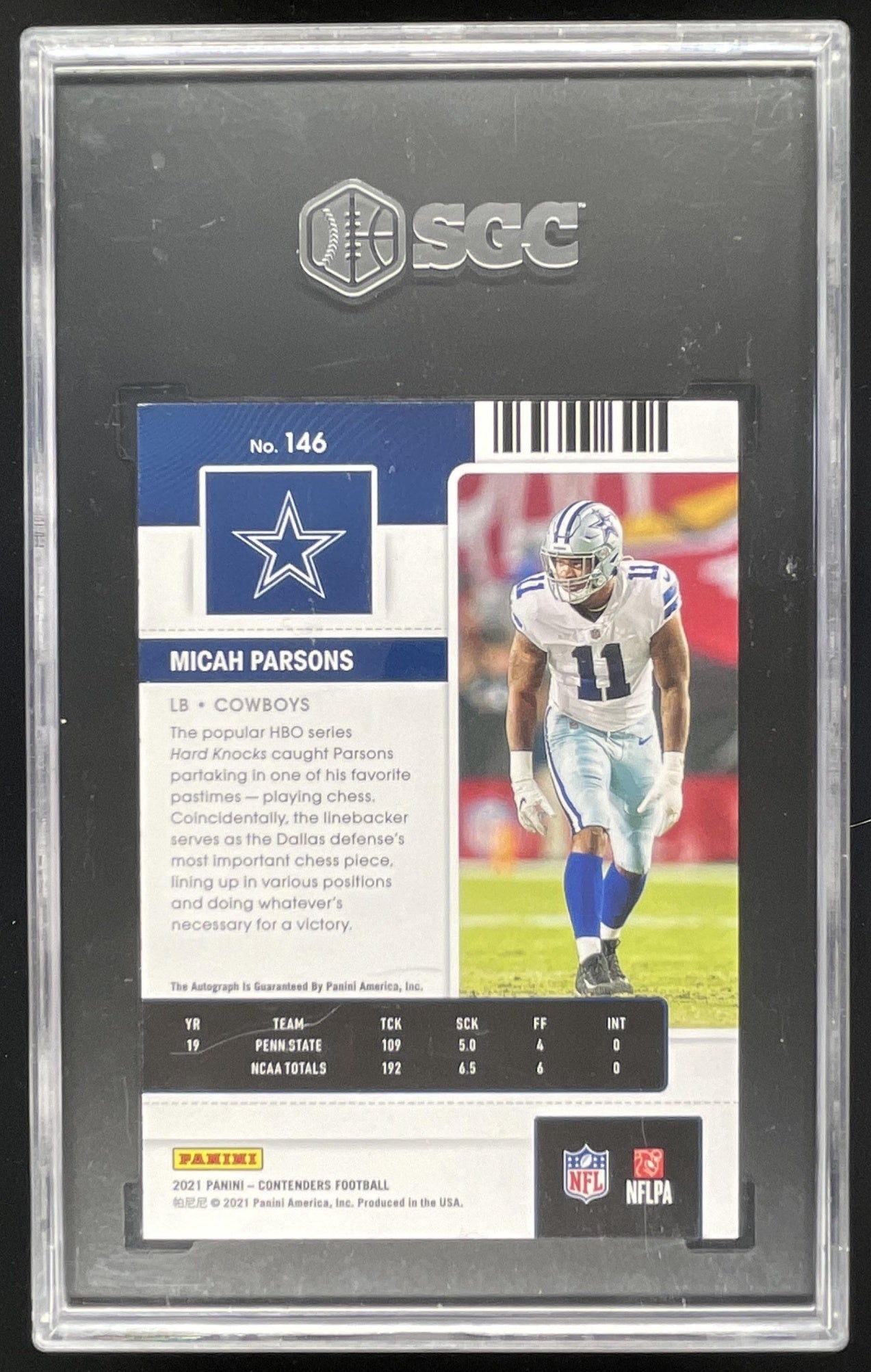 2021 Panini Contenders #146 Micah Parsons Autograph RC Rookie