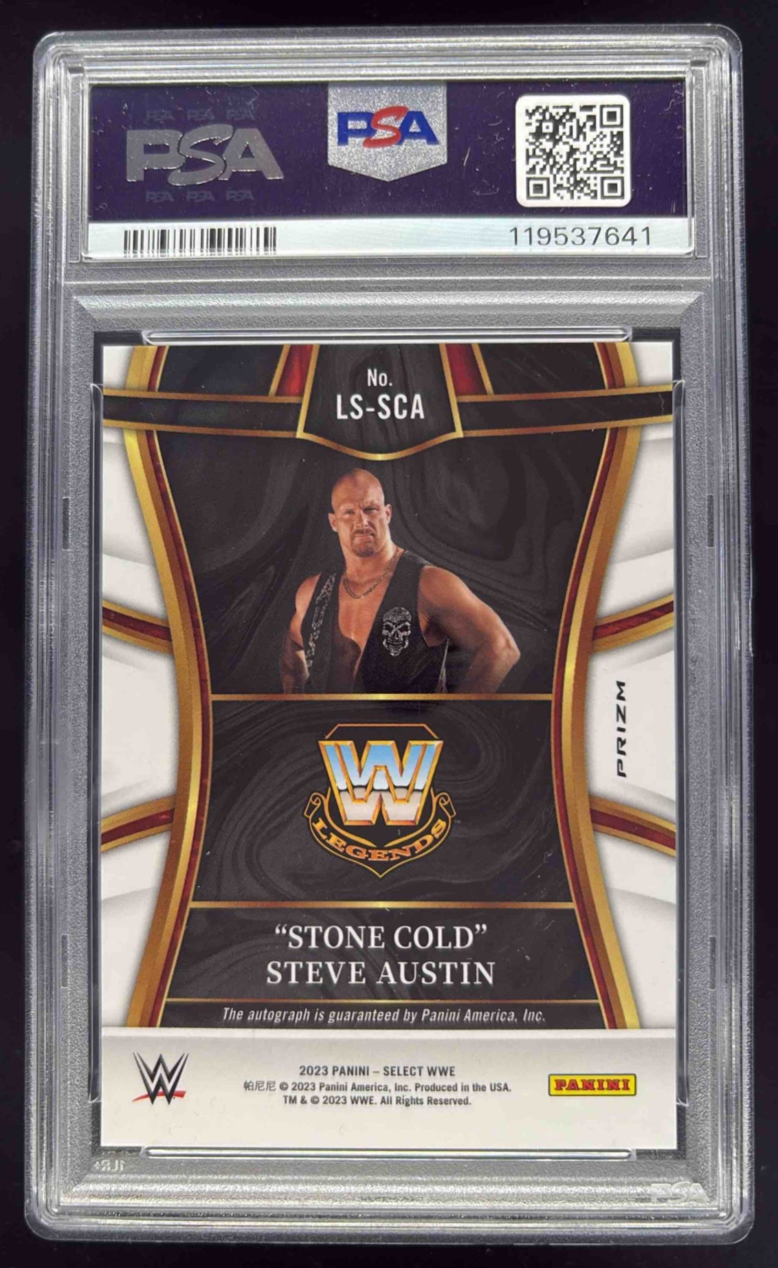 2023 Select WWE Legendary Signatures #LS-S Stone Cold Steve