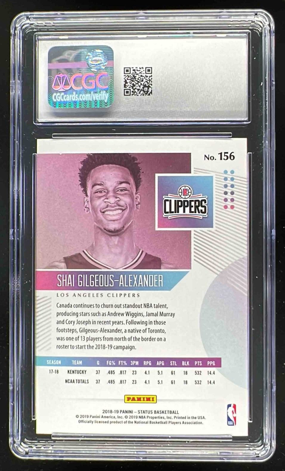 2018-19 Panini Certified Blue #161 Shai Gilgeous-Alexander