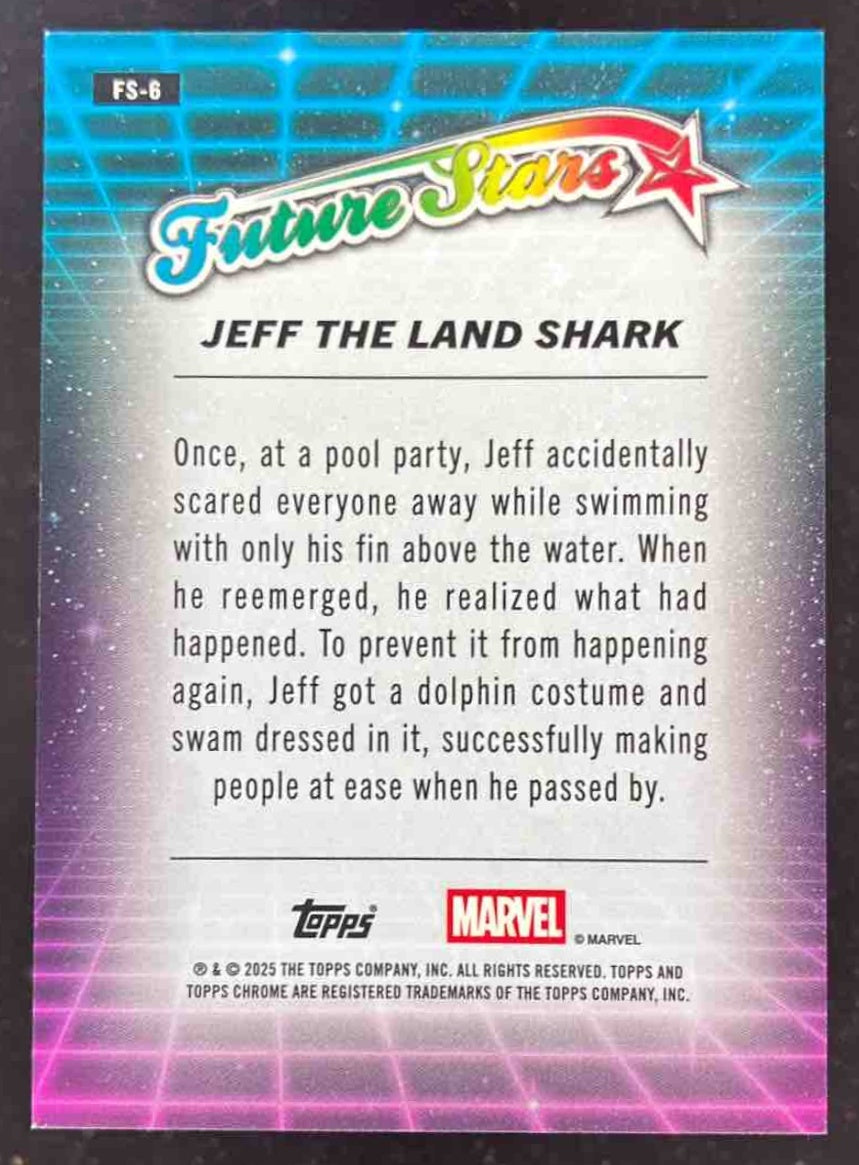 2025 Topps Chrome Marvel Future Stars Gold Wave #FS-6 Jeff The
