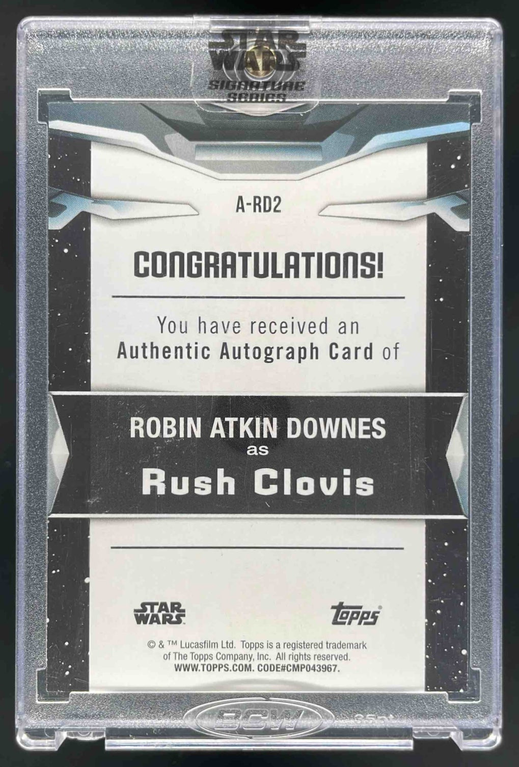 2021 Topps Star Wars Signature Green Robin Atkin Downes Rush