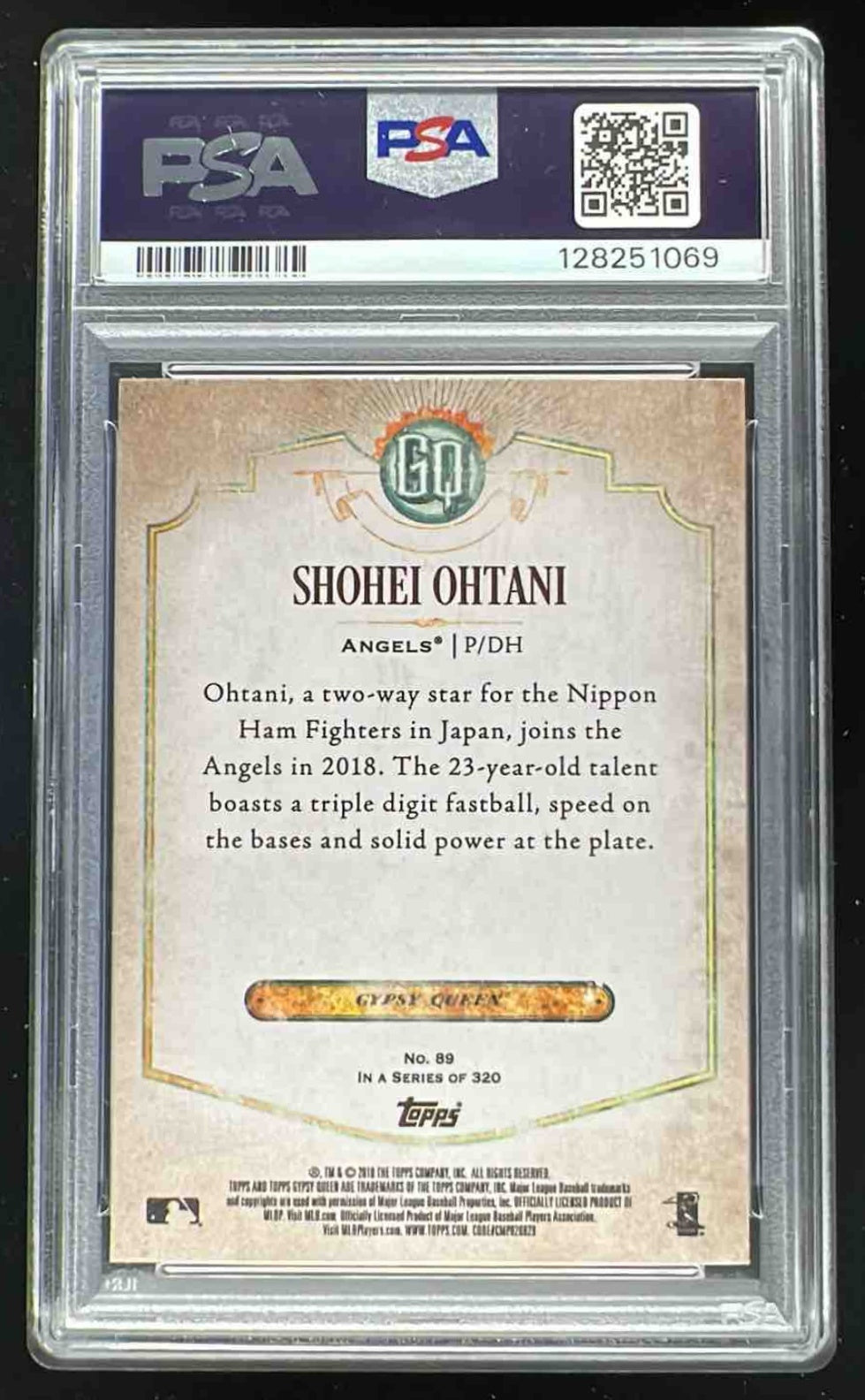 2018 Topps Gypsy Queen #89 Shohei Ohtani RC PSA 10 – Burbank Cards