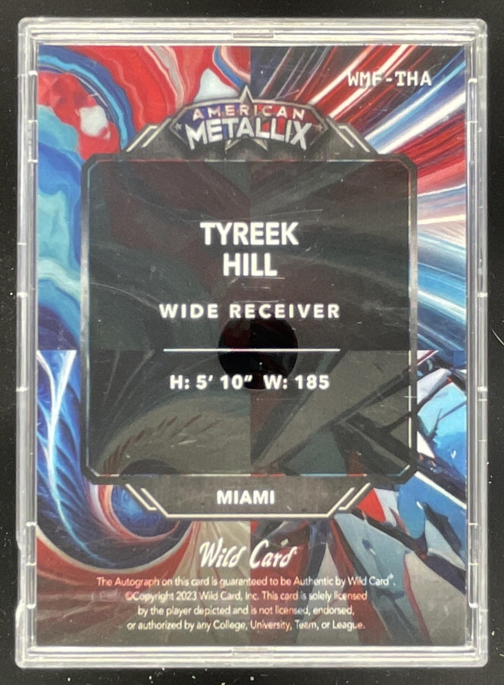 2023 Wild Card American Metallix #WMF-THA Tyreek Hill Auto 1/1