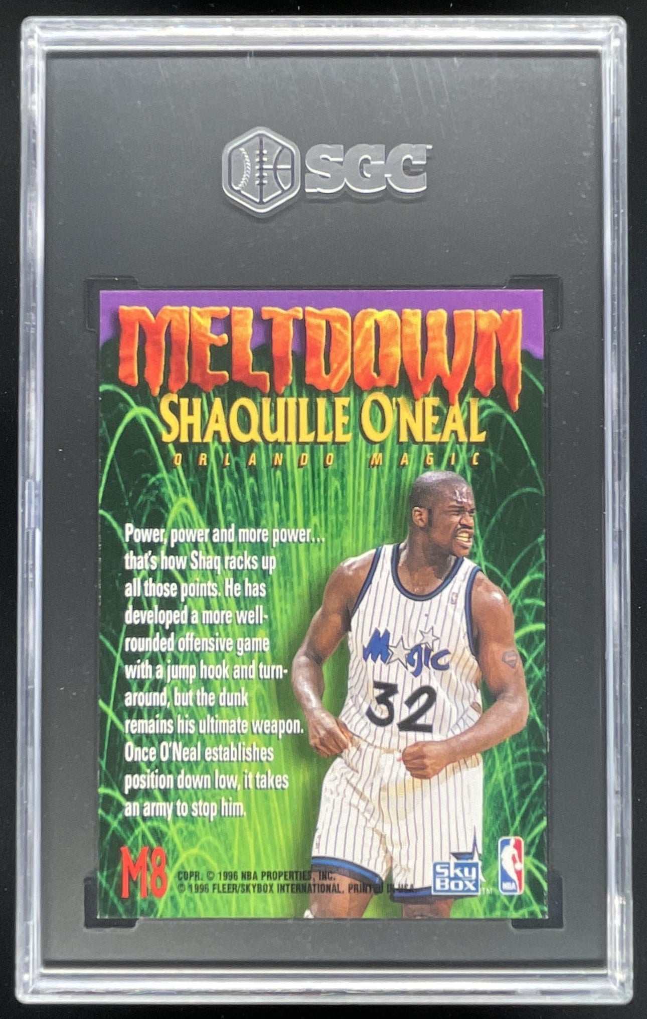 1995-96 Skybox Premium Meltdown #M8 Shaquille O'Neal SGC 8