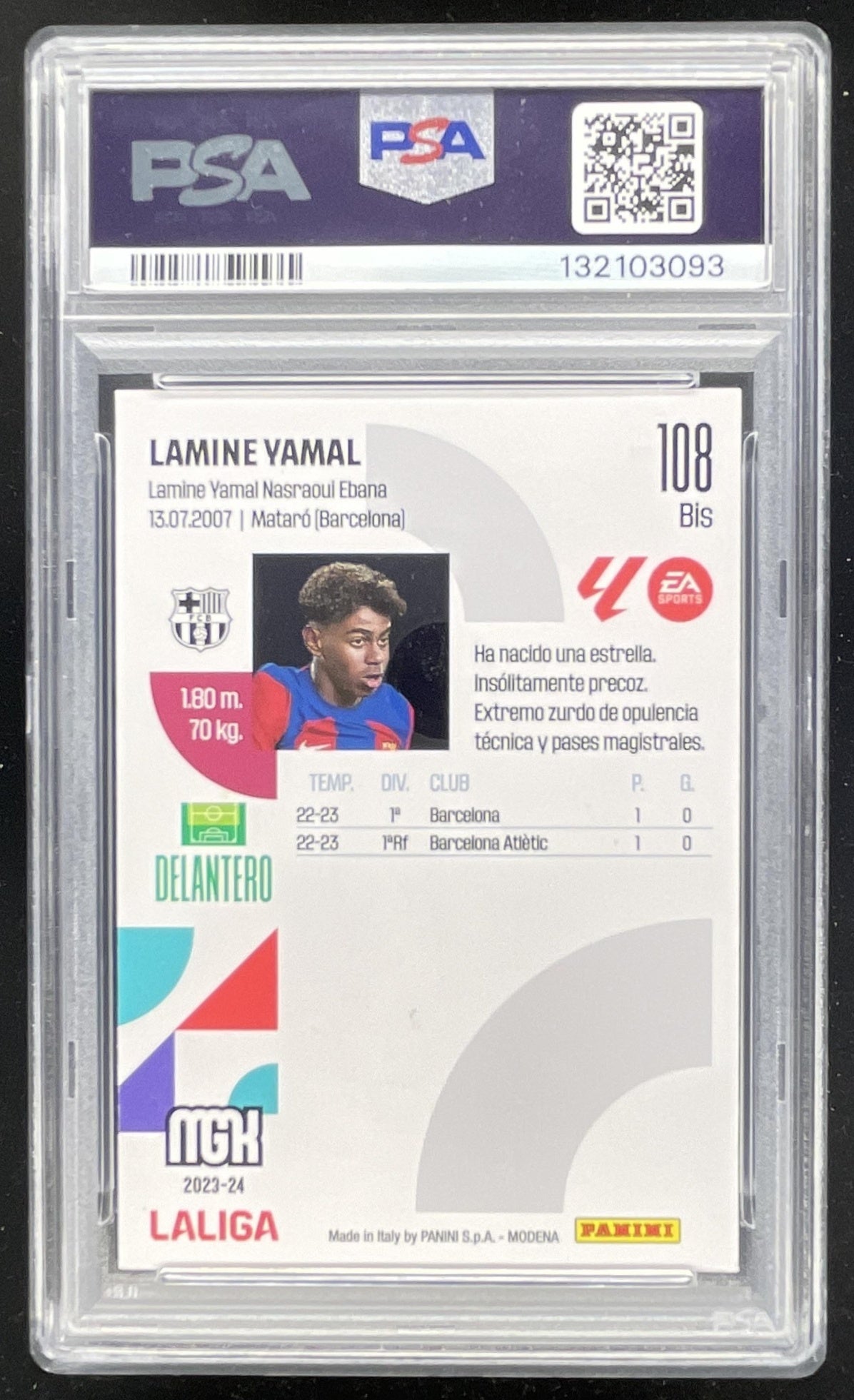 2023 Panini Megacracks LaLiga EA Sports #108 bis Lamine Yamal RC PSA 5 –  Burbank Cards
