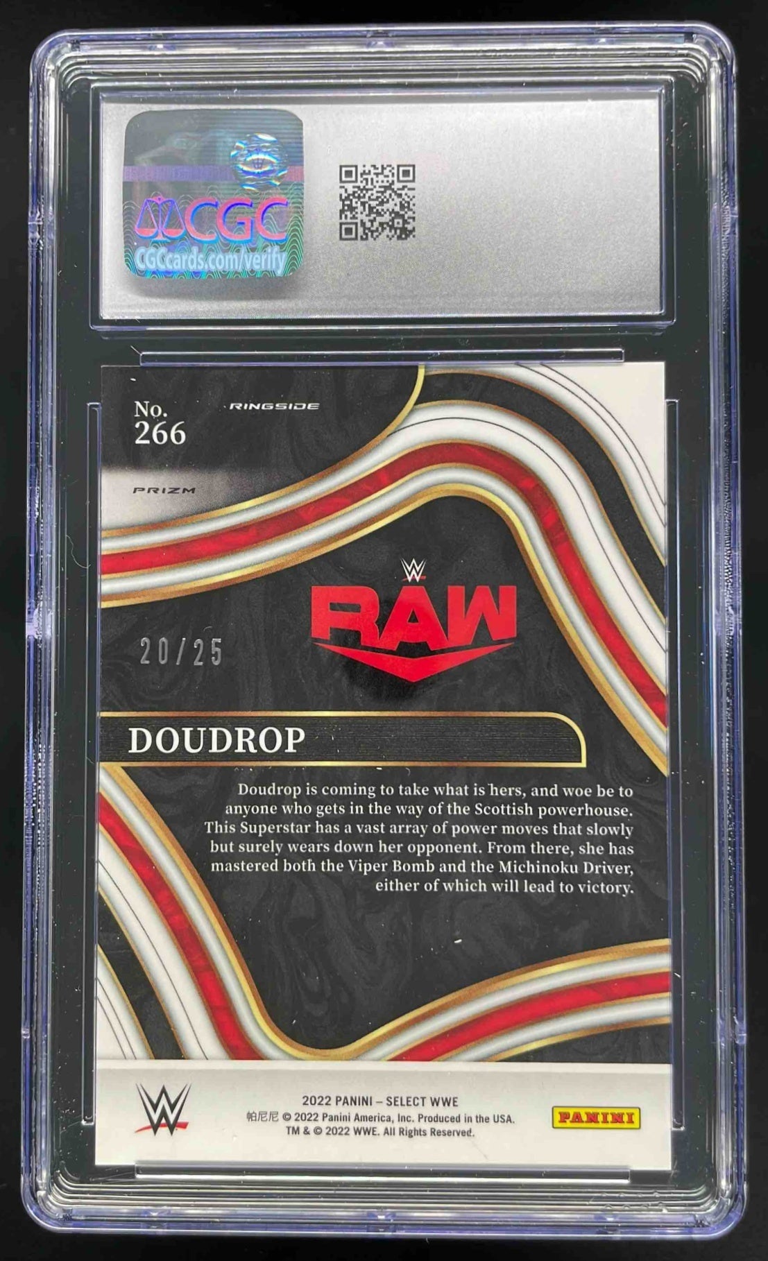 2022 Panini Select WWE Tie Dye Prizms #266 Doudrop Ringside /25