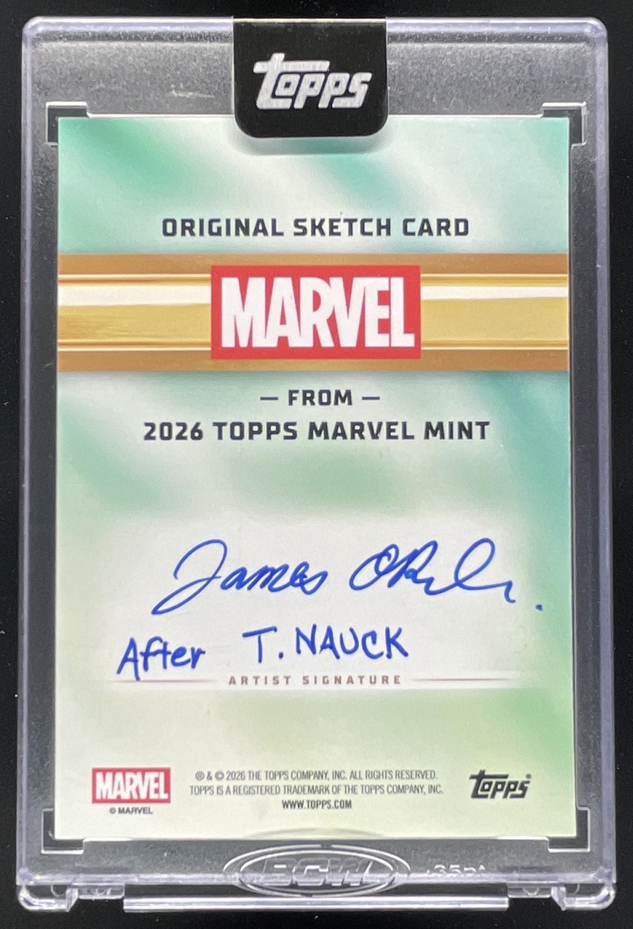 2026 Topps Marvel Mint Sketch Card Jeff The Land Shark James O