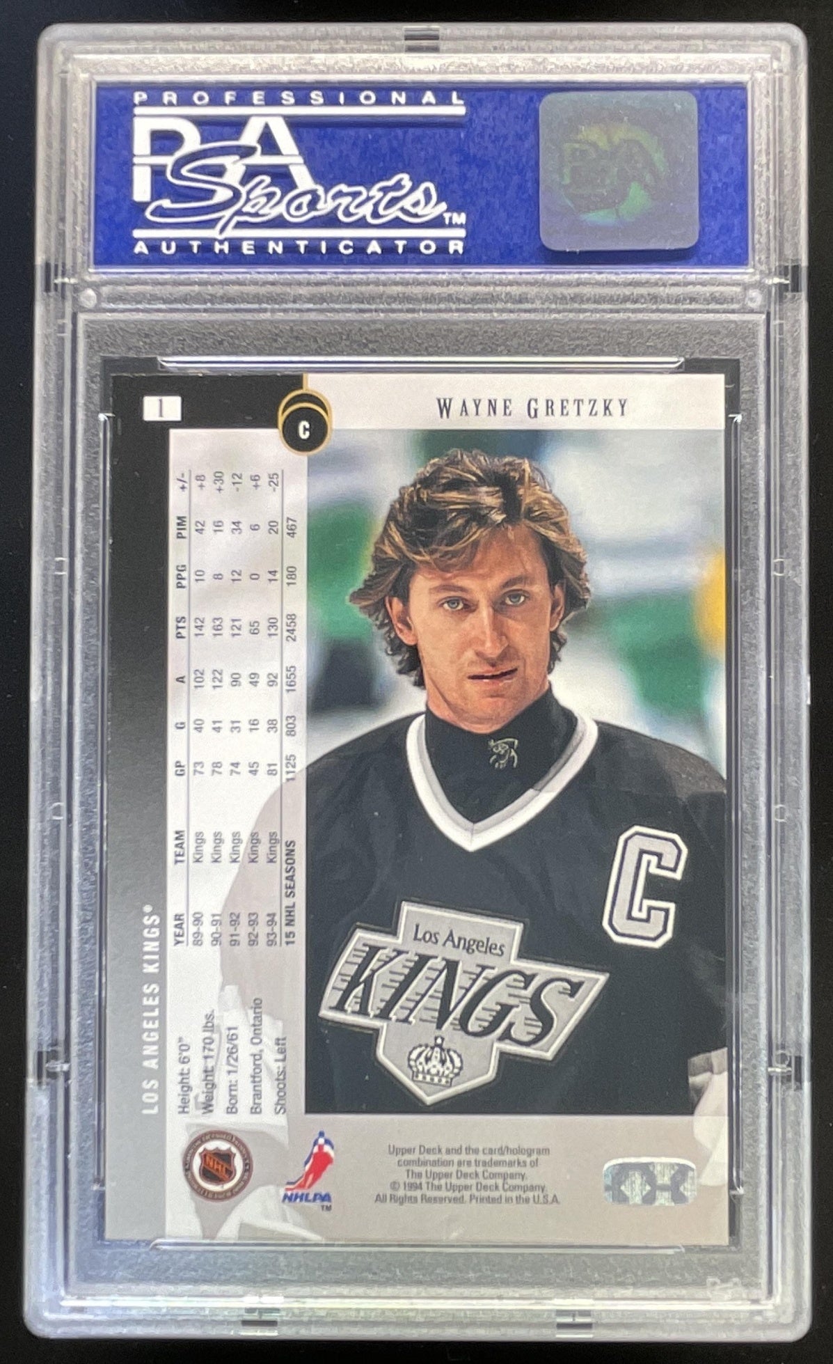  ステファン・エドバーグ　1994　D50サイズ 1994-95 Upper Deck Electric Ice #1 Wayne Gretzky PSA 10 – Burbank