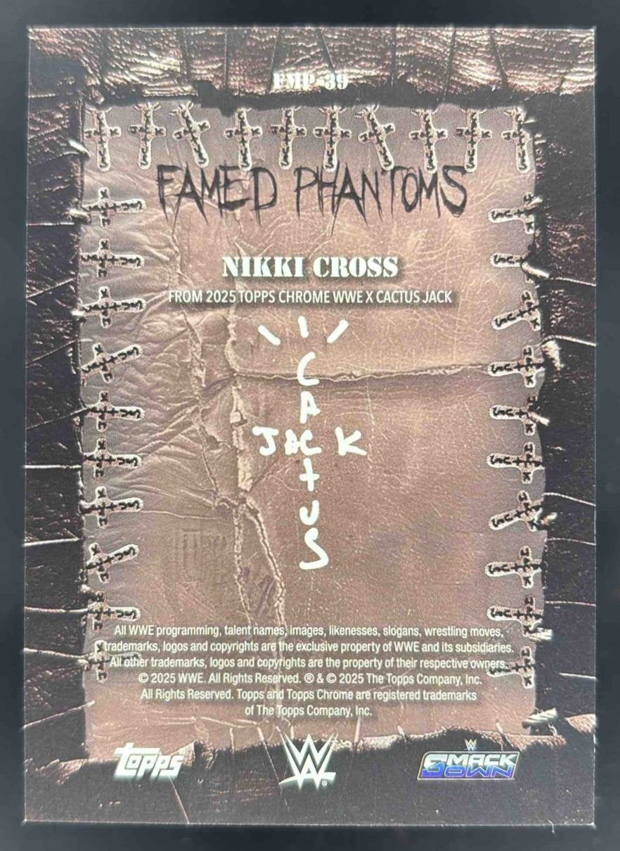 2025 Topps Chrome WWE x Cactus Jack Famed Phantoms Gold Nikki
