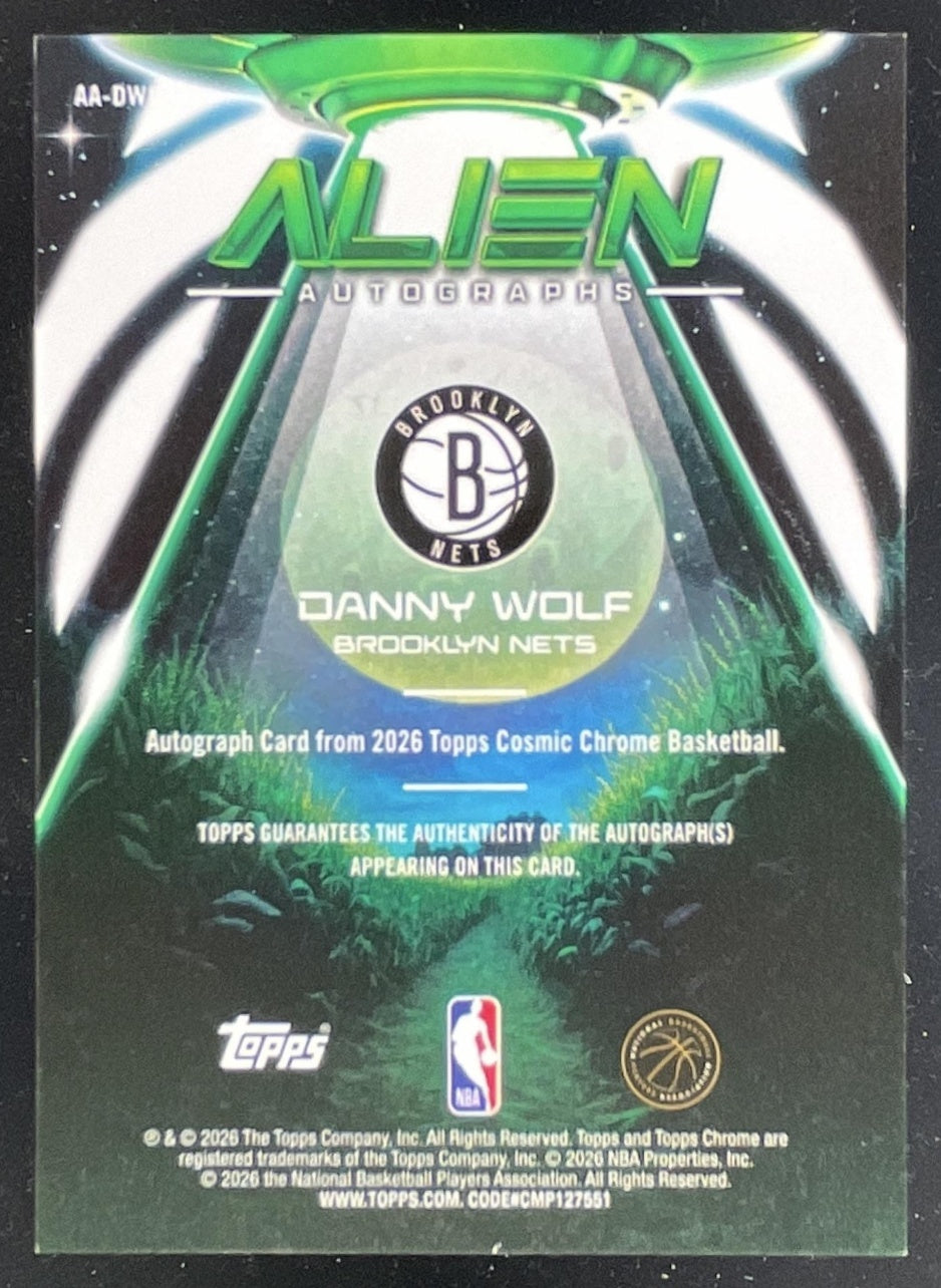 2025-26 Topps Cosmic Chrome Alien Orange Galactic #AA-DWO Danny