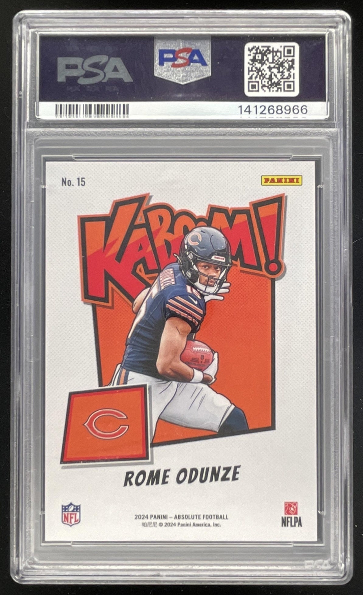 2024 Panini Absolute Kaboom Horizontal #15 Rome Odunze RC SSP PSA