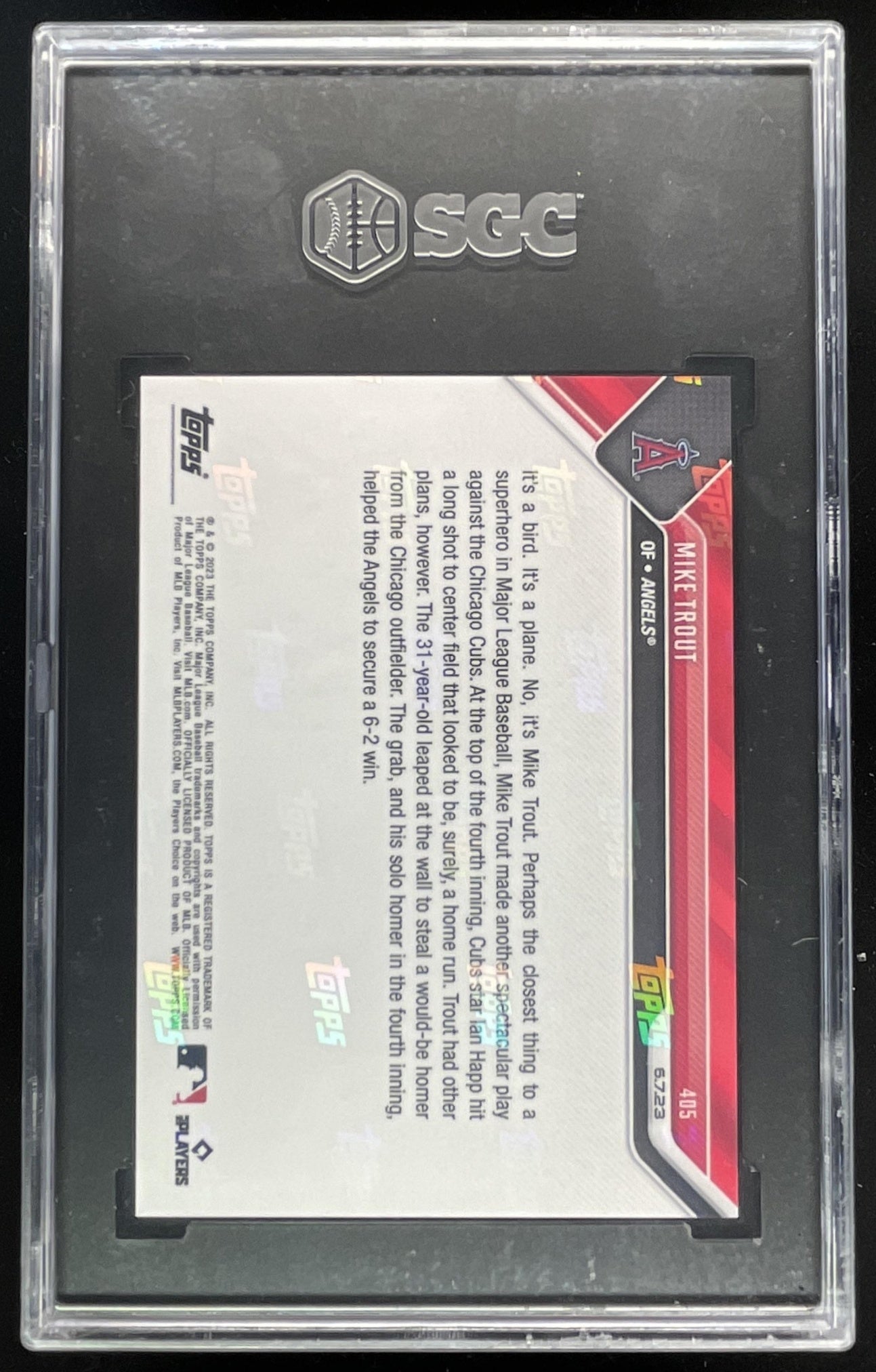 2023 Topps Now Blue #405 Mike Trout /49 SGC 10 – Burbank Cards