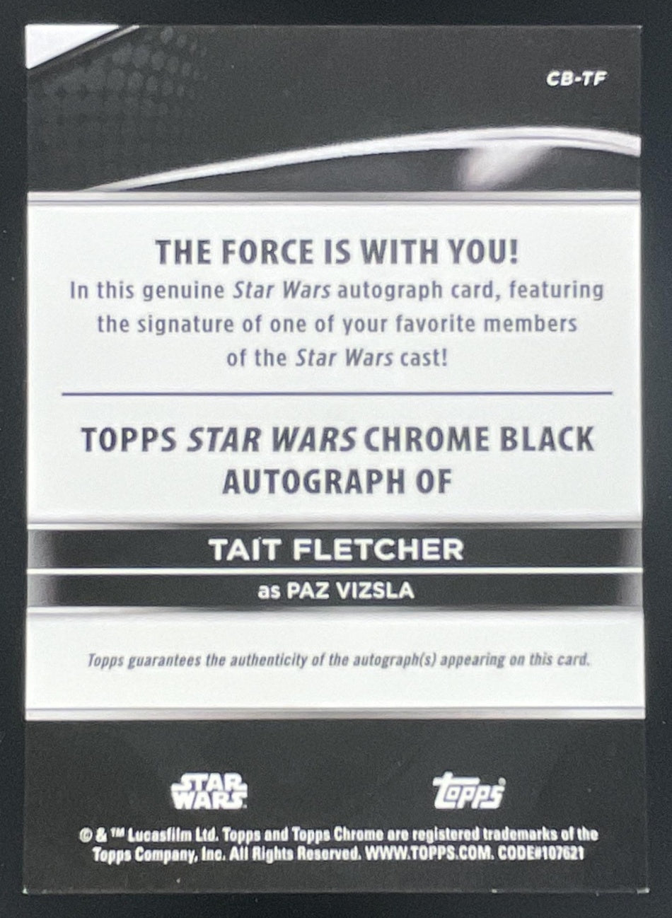 2025 Topps Star Wars Chrome Blue Red Lava Tait Fletcher Paz Vizsla