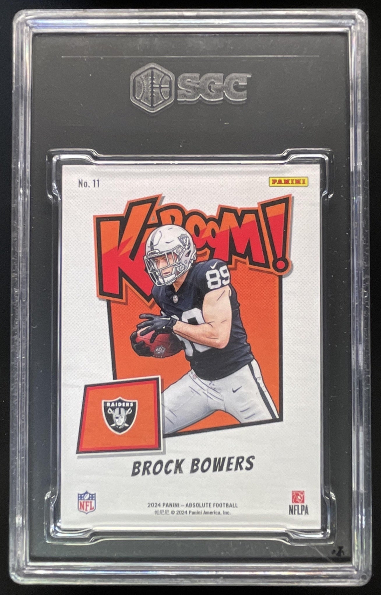 2024 Panini Absolute Kaboom Horizontal #11 Brock Bowers RC SSP SGC
