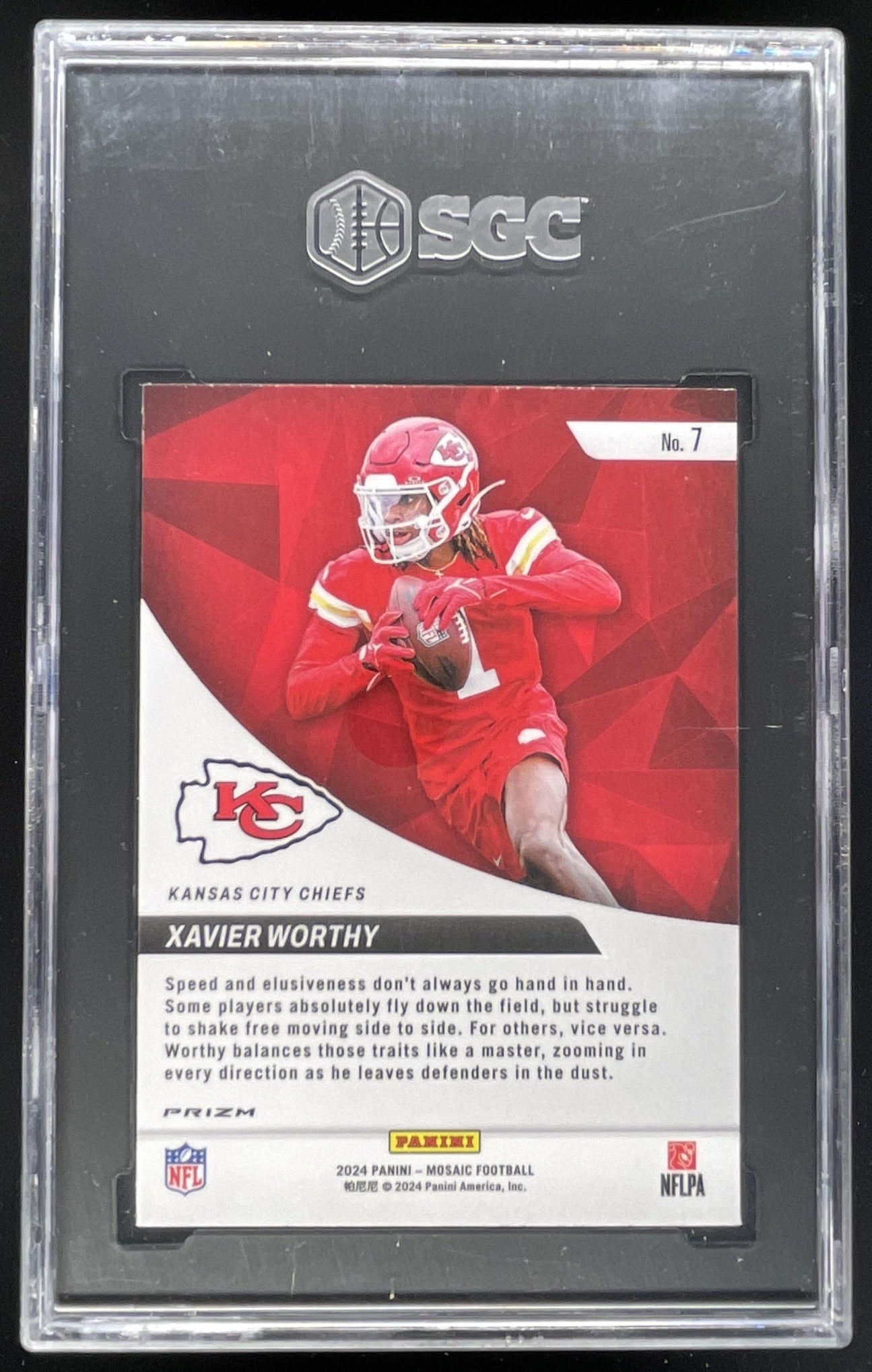 2024 Panini Mosaic Elevate Mosaic #7 Xavier Worthy RC SGC 9.5