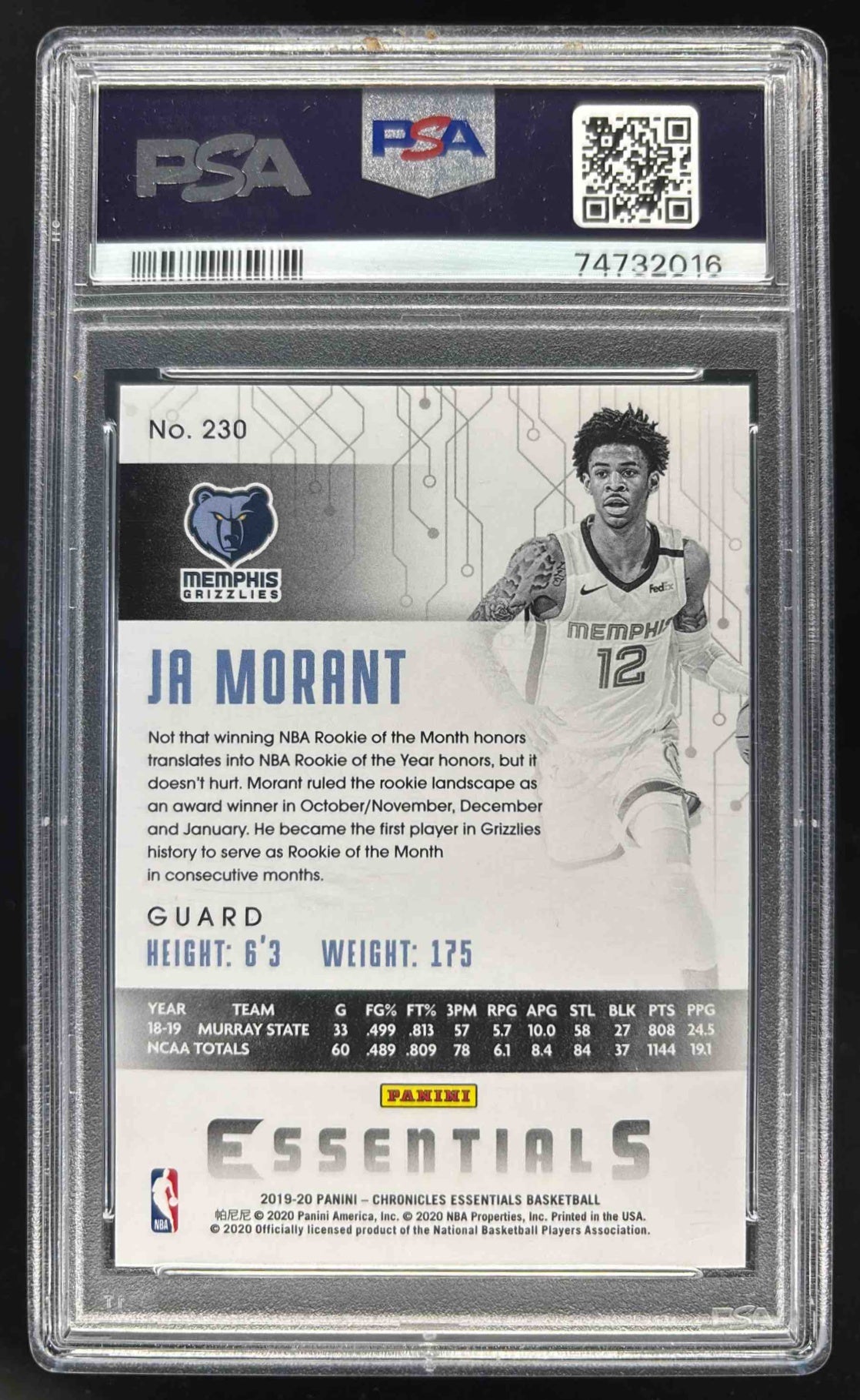 その他 Ja Morant PSA 10 Chronicle RC one of one s-l1200.jpg