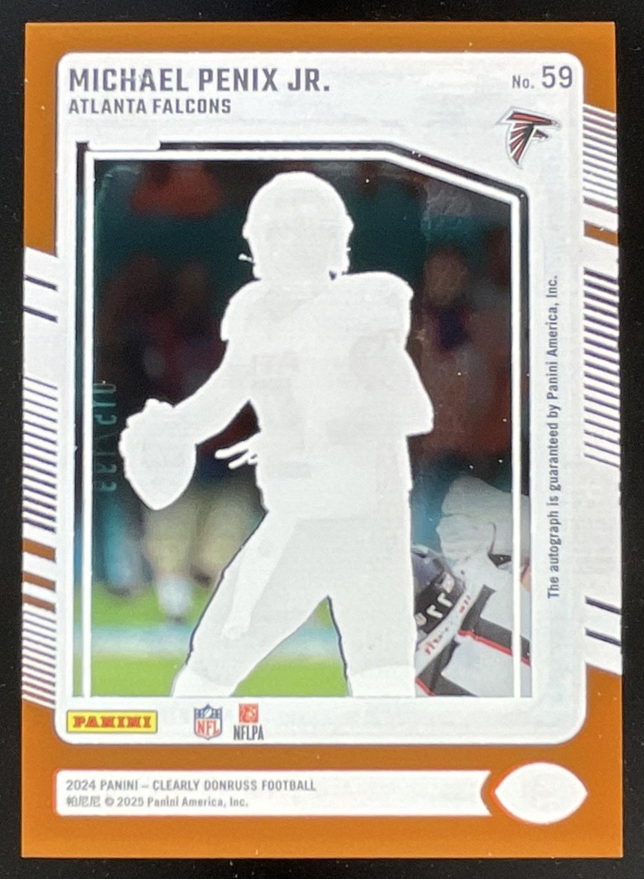 2024 Clearly Donruss Rated Rookie Orange #59 Michael Penix Jr. RC