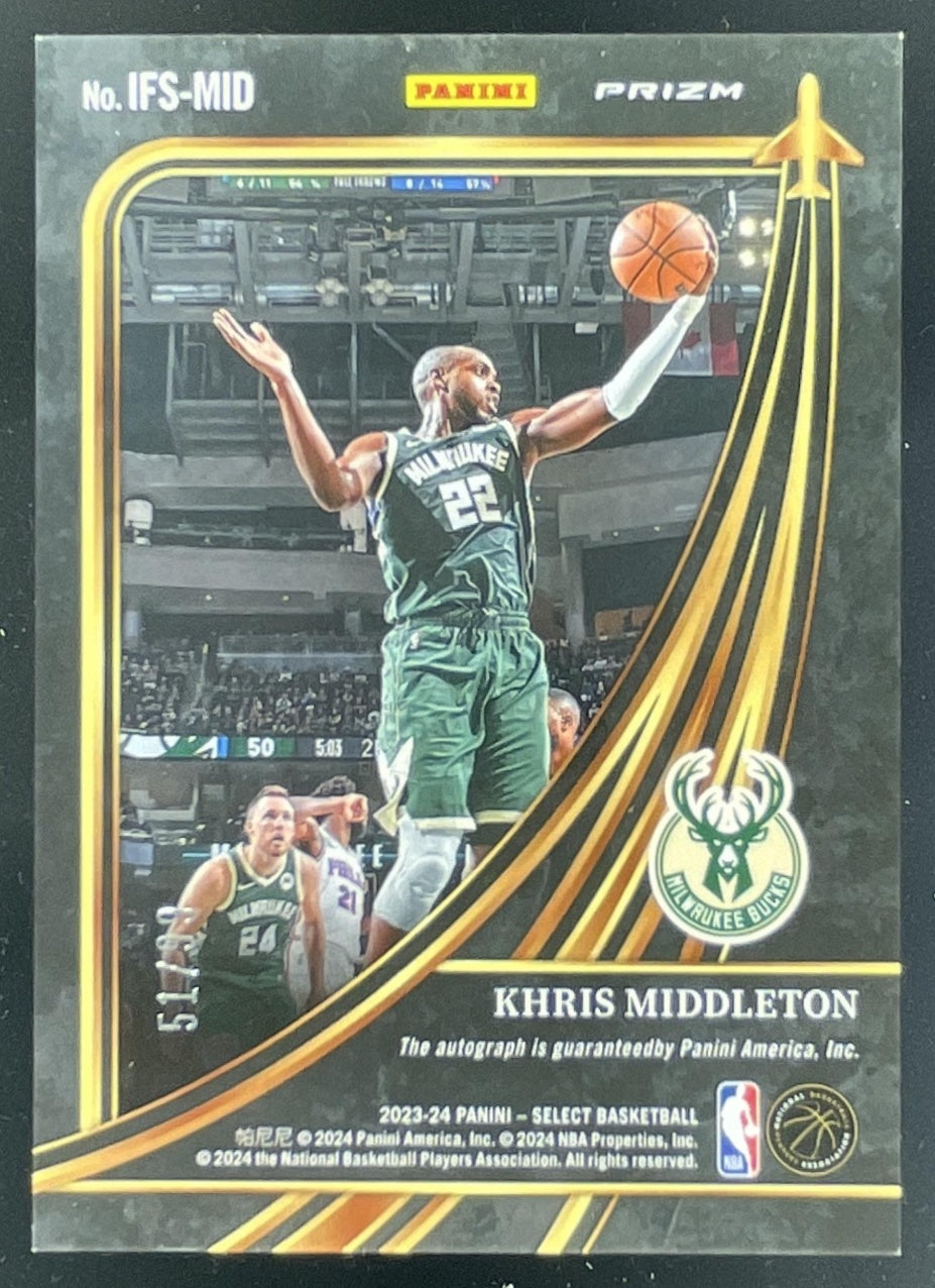 2023-24 Select In Flight #IFS-MID Khris Middleton Auto /99