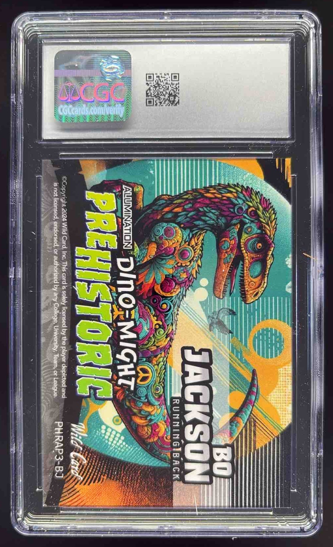 2024 Wild Card Pre Historic Raptor Gold Island Bo Jackson 1/1 CGC
