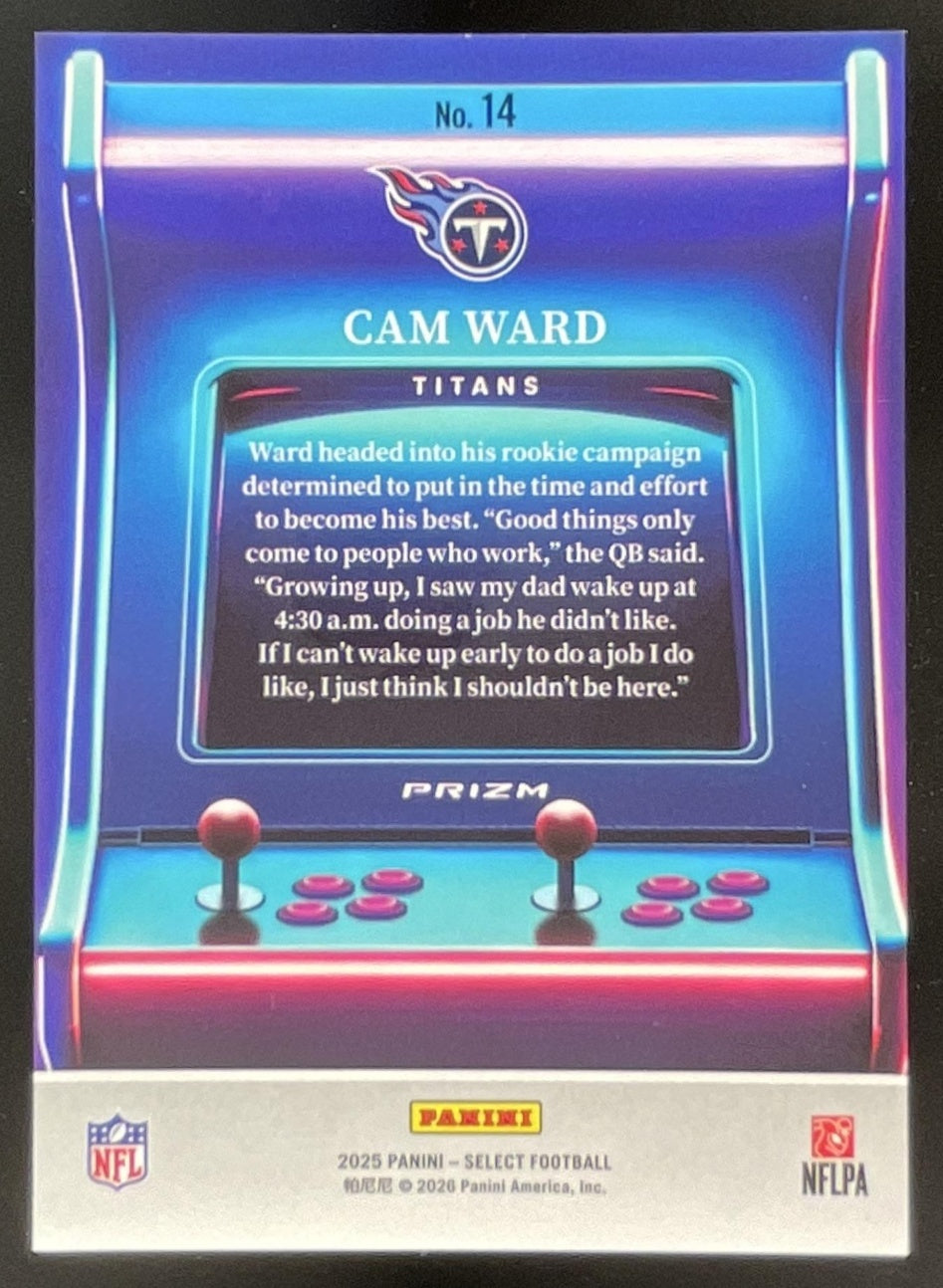 2025 Panini Select Starcade #14 Cam Ward – Burbank Cards