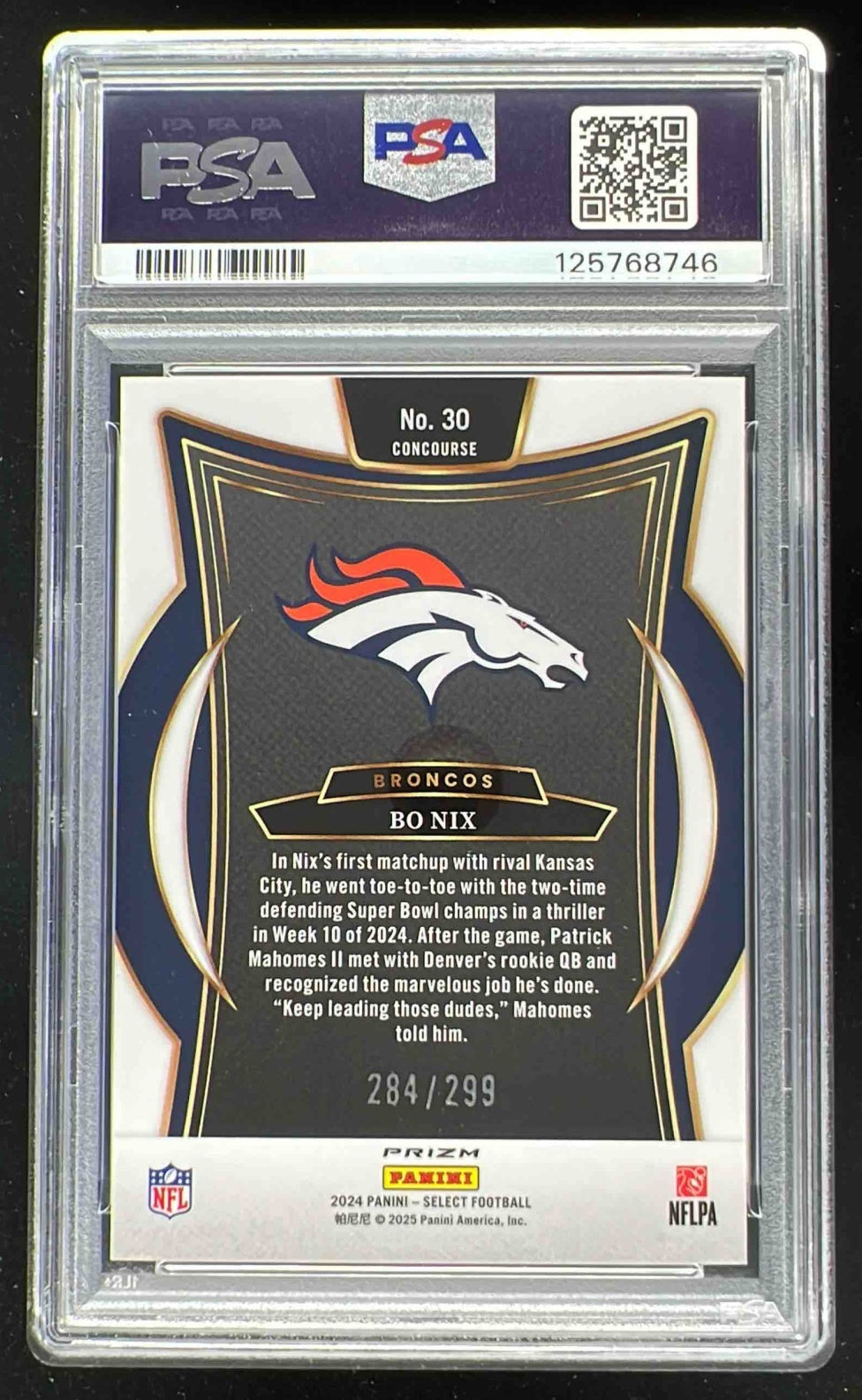 2024 Panini Select Concourse Tri-Color Prizm #30 Bo Nix RC /299