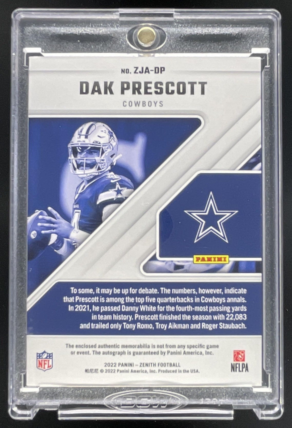 2022 Panini Zenith Z Jersey Autographs Gold #ZJA-DP Dak Prescott