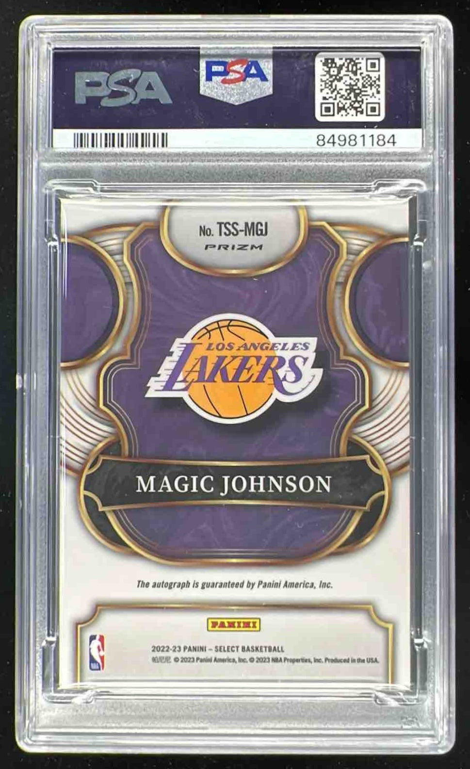 2022-23 Select Top Shelf Signatures #TSS-MGJ Magic Johnson
