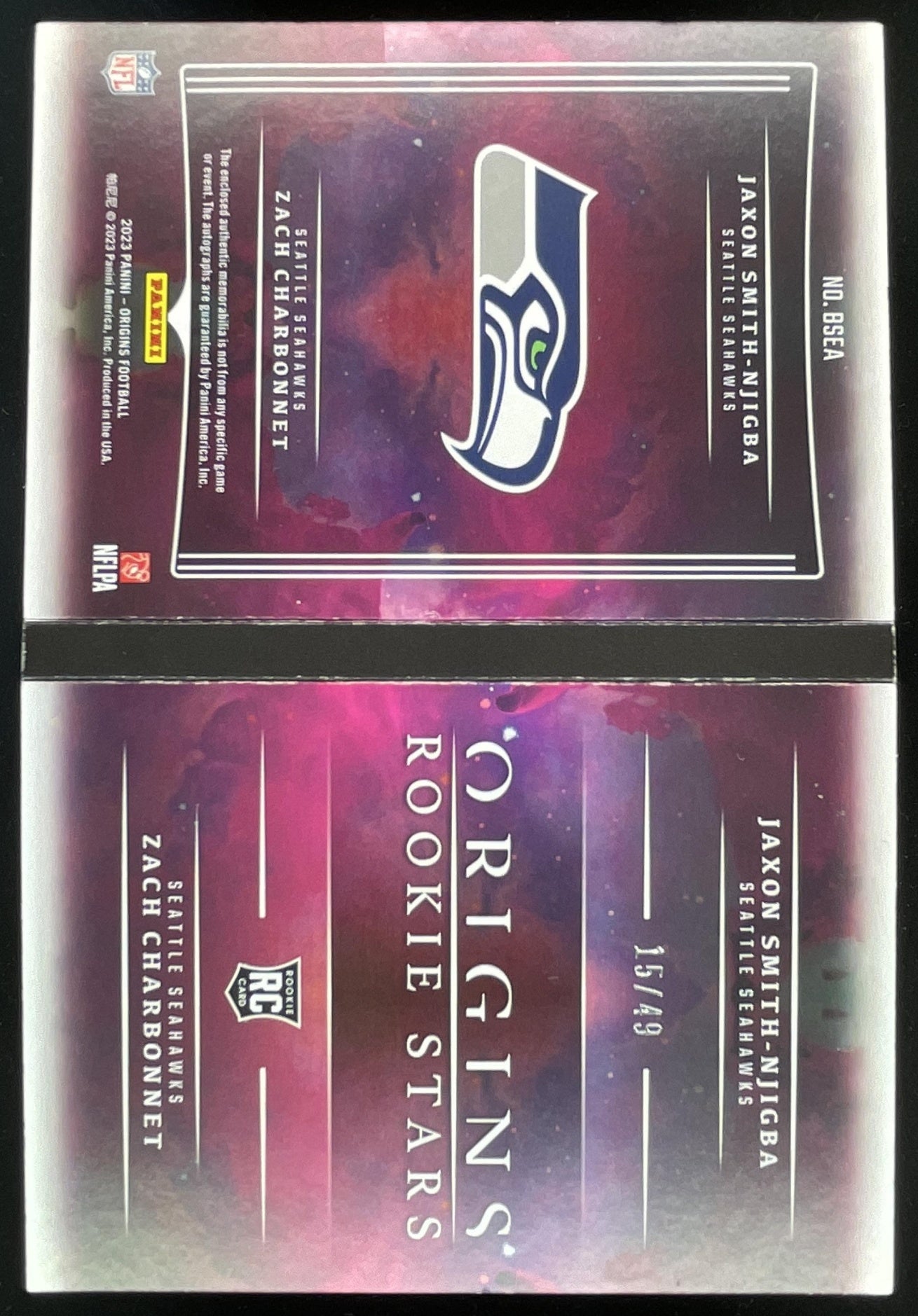 2023 Origins Star Dual Patch Booklet Zach Charbonnet Jaxon Smith