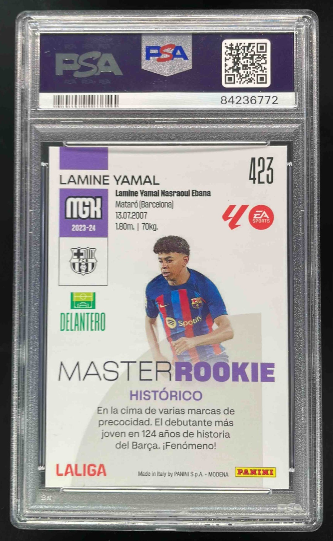 2023 Panini Megacracks LaLiga EA Sports #423 Lamine Yamal RC PSA 9
