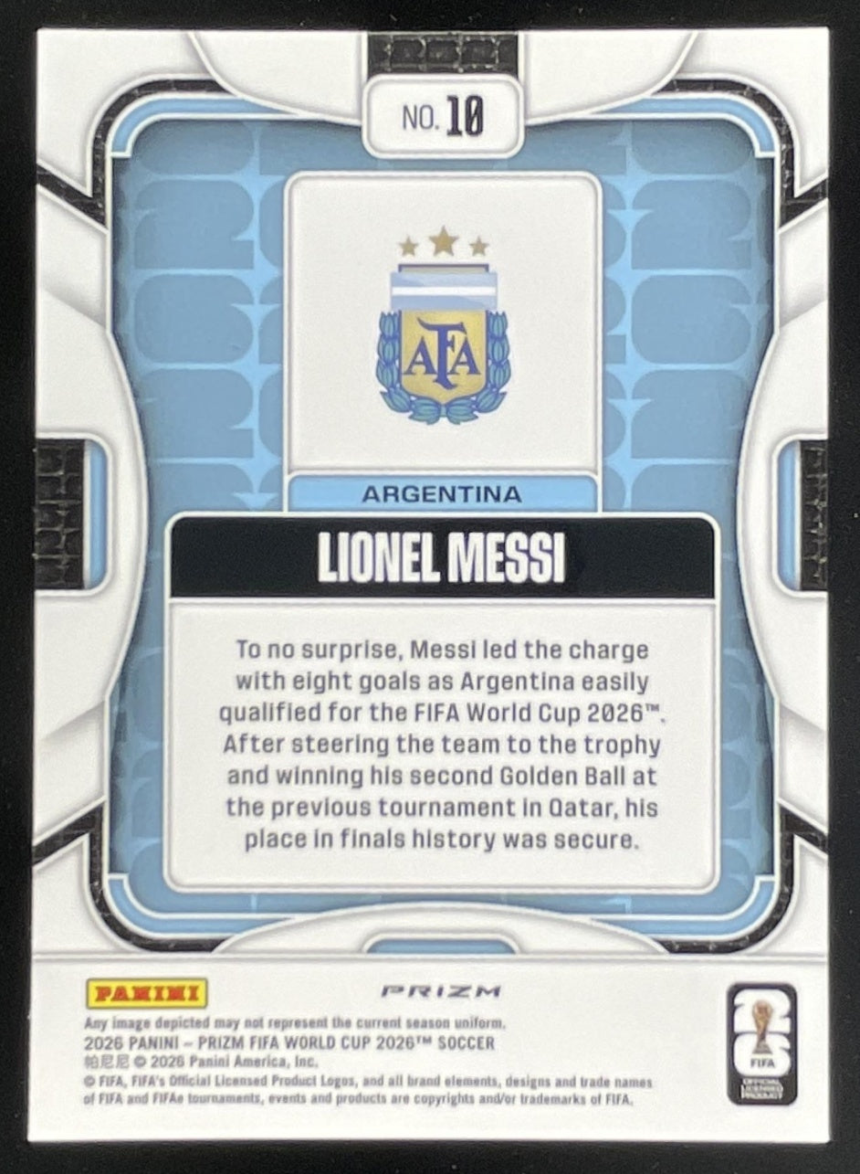 2026 Panini Prizm World Cup Silver Prizm #10 Lionel Messi