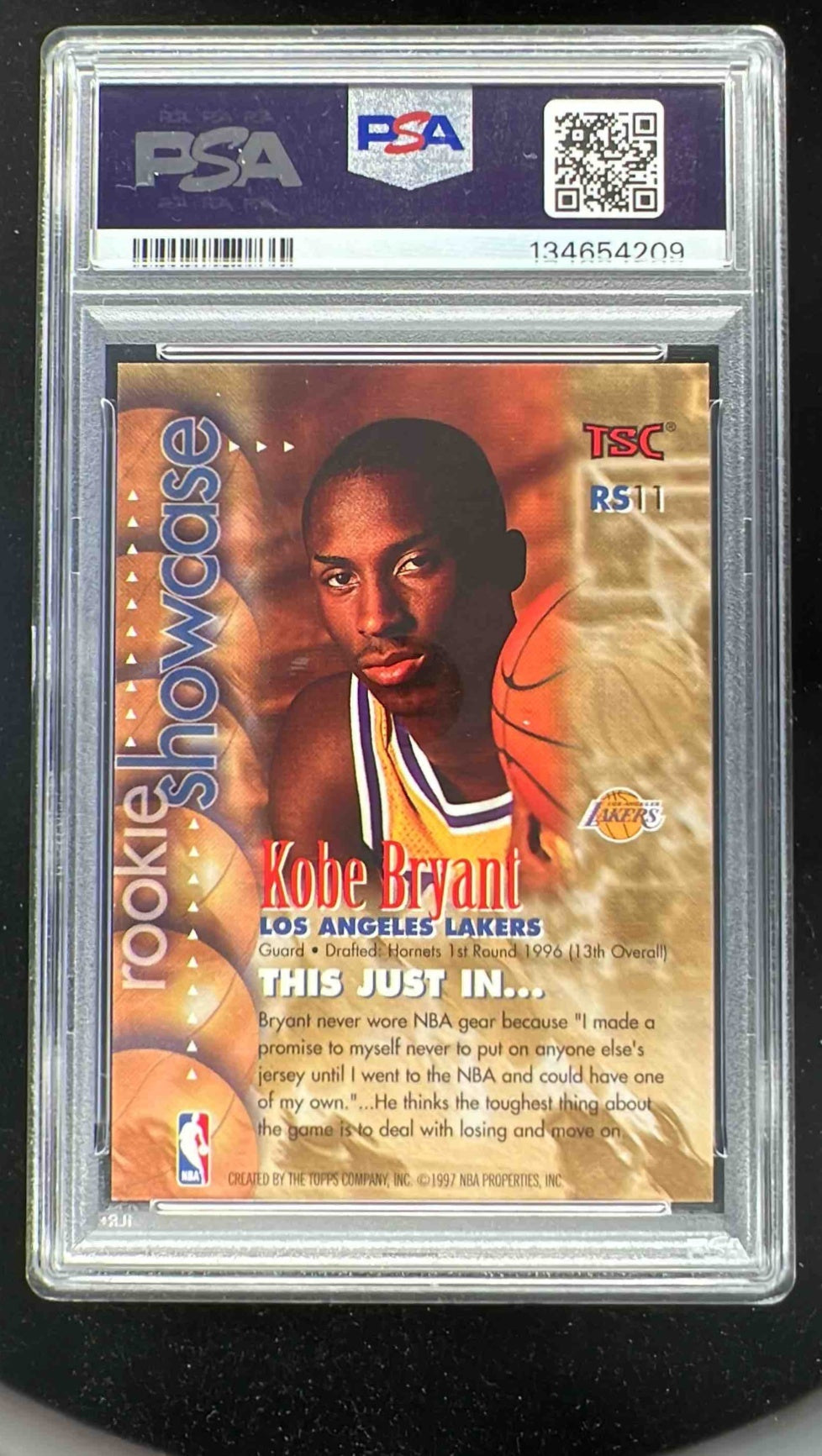 1996-97 Topps Stadium Club Rookie Showcase #RS11 Kobe Bryant RC
