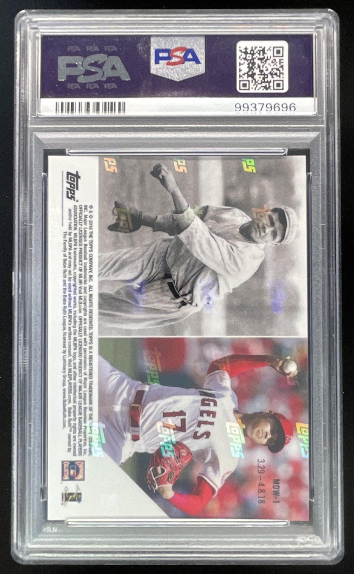 2018 Topps Now Moment of the Week #MOW-1 Babe Ruth Shohei Ohtani