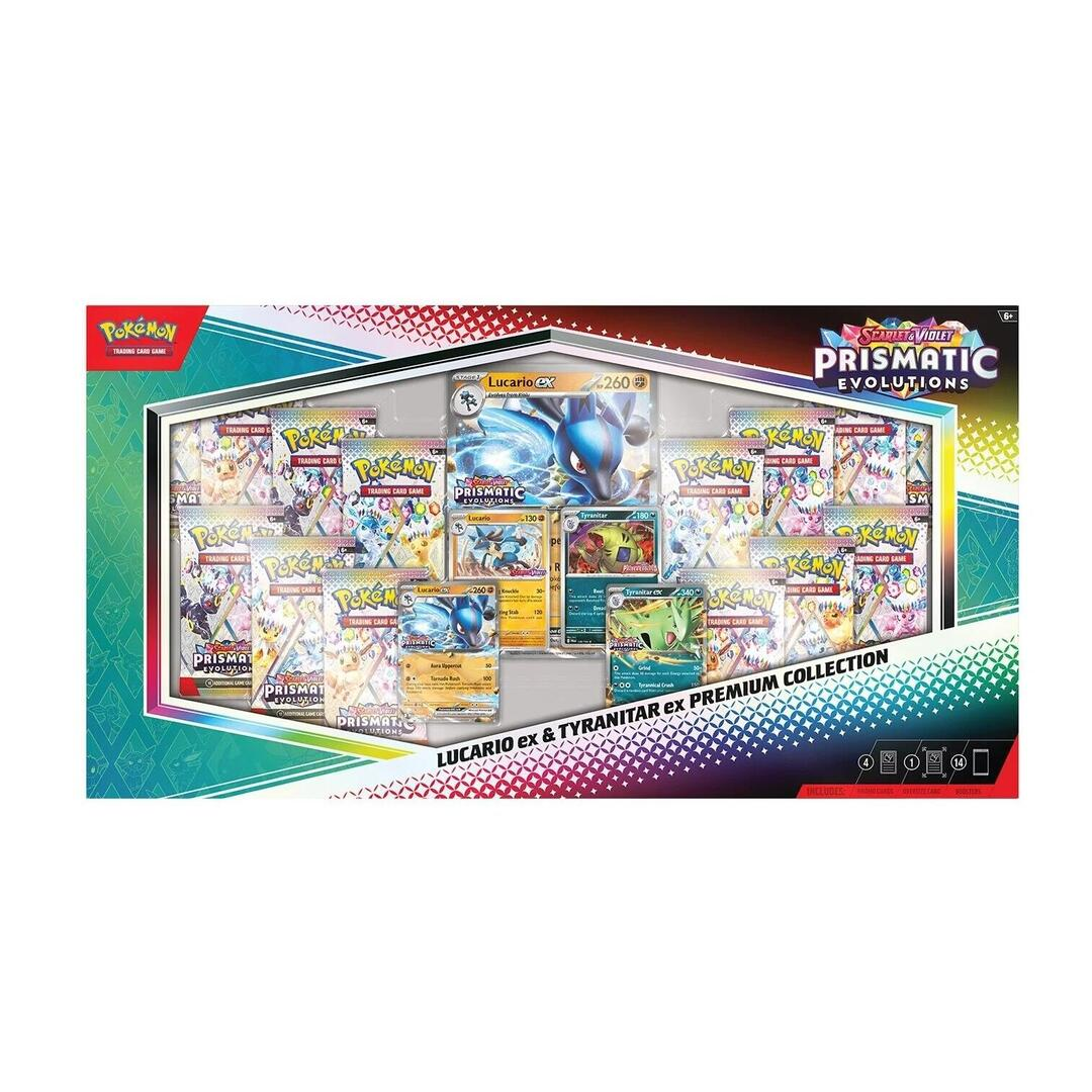Prismatic Evolutions Lucario ex & Tyranitar ex Premium Collection