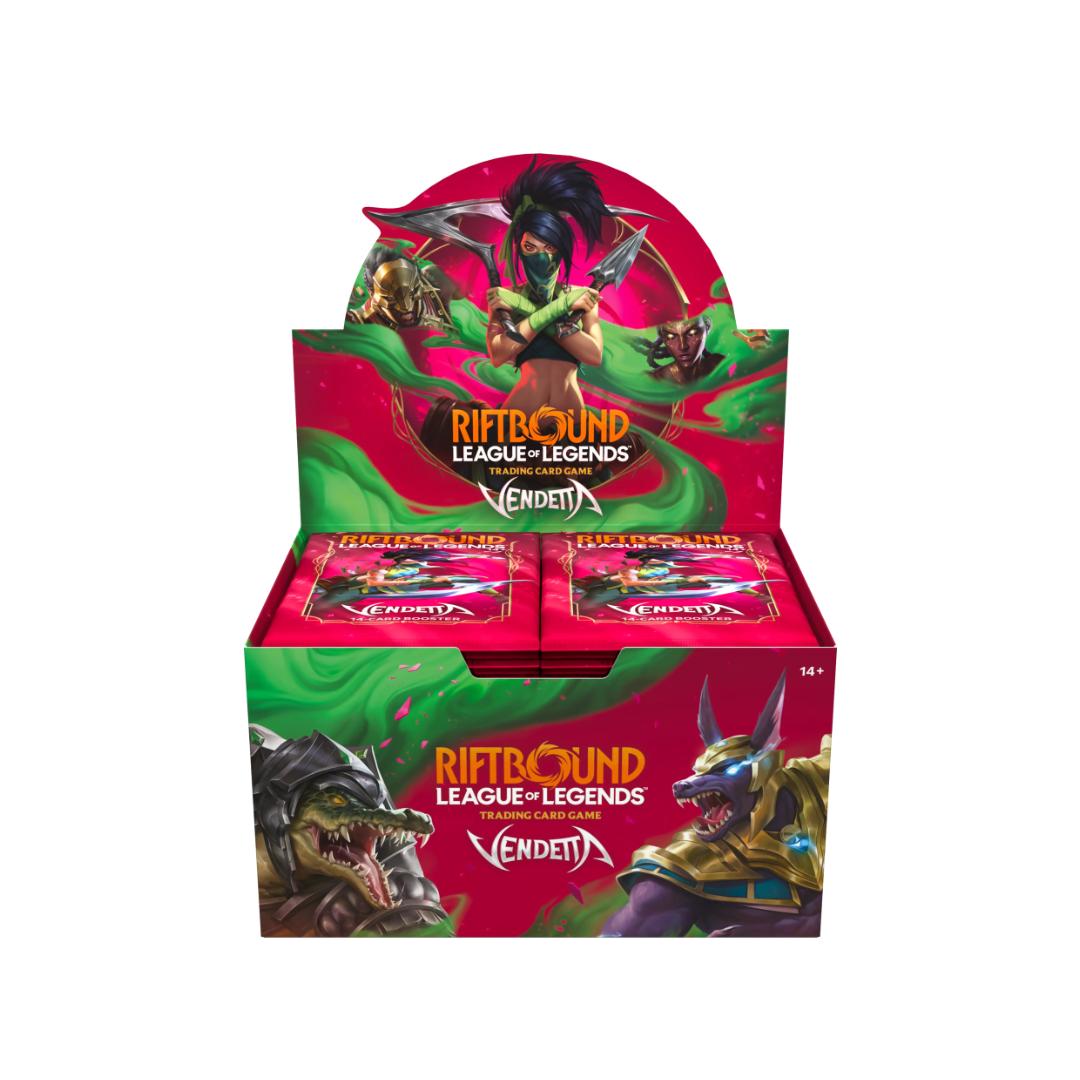 shop deals on riftbound tcg booster box League of Legends Vendetta – Burbank Cards Featuring exclusive original artwork Number of Inside Antennas:1 BCW - Graded Card Price_$0-25