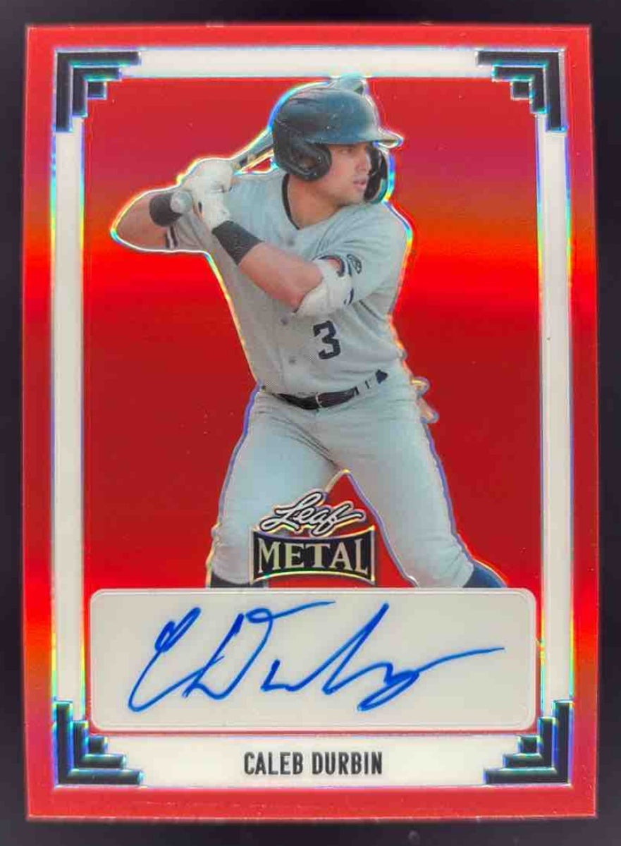 2024 Leaf Metal 91 Leaf Autograph Prismatic Red #91A-CD2 Caleb