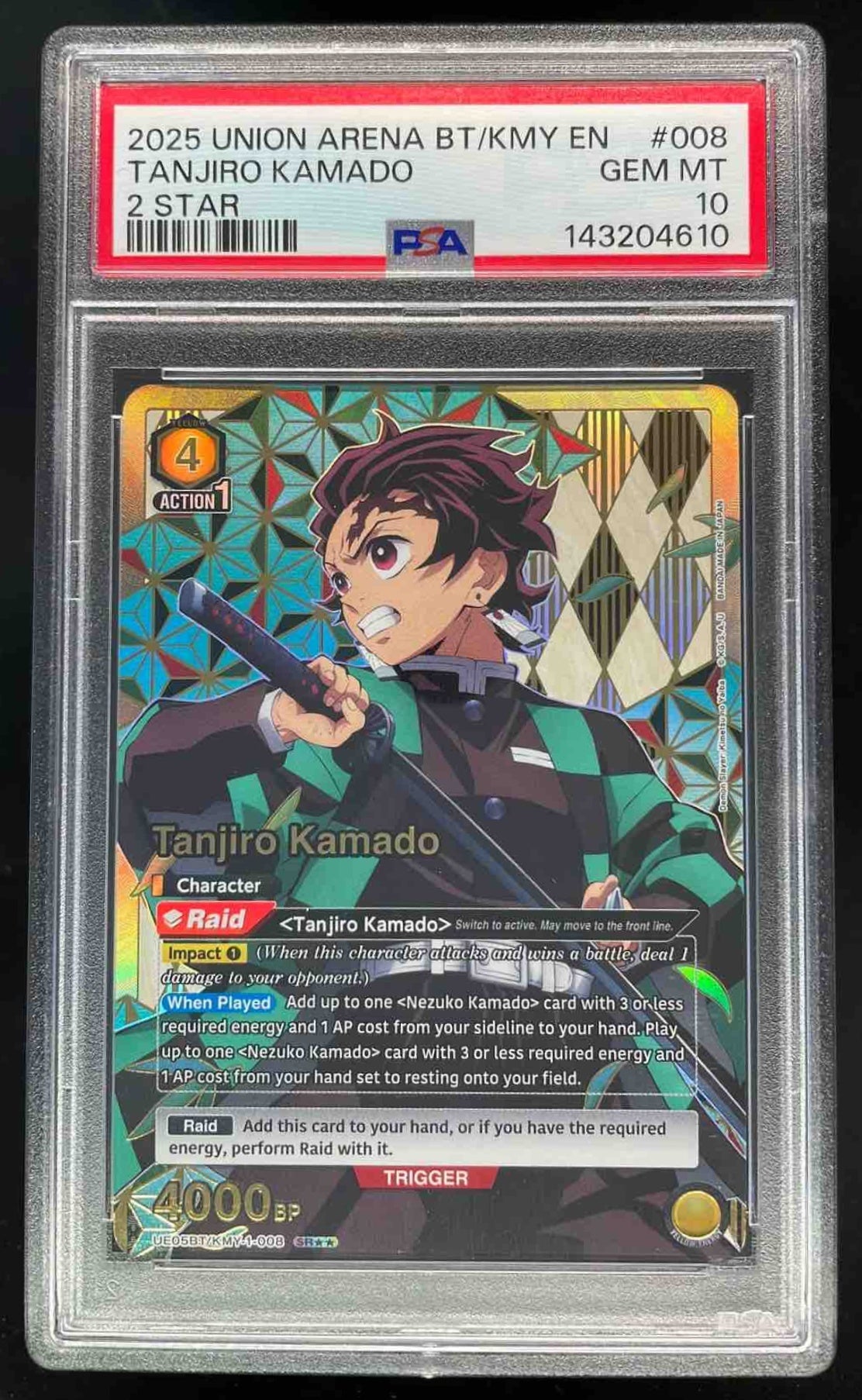 2025 Union Arena EN 2 Star #008 Tanjiro Kamado PSA 10 – Burbank Cards