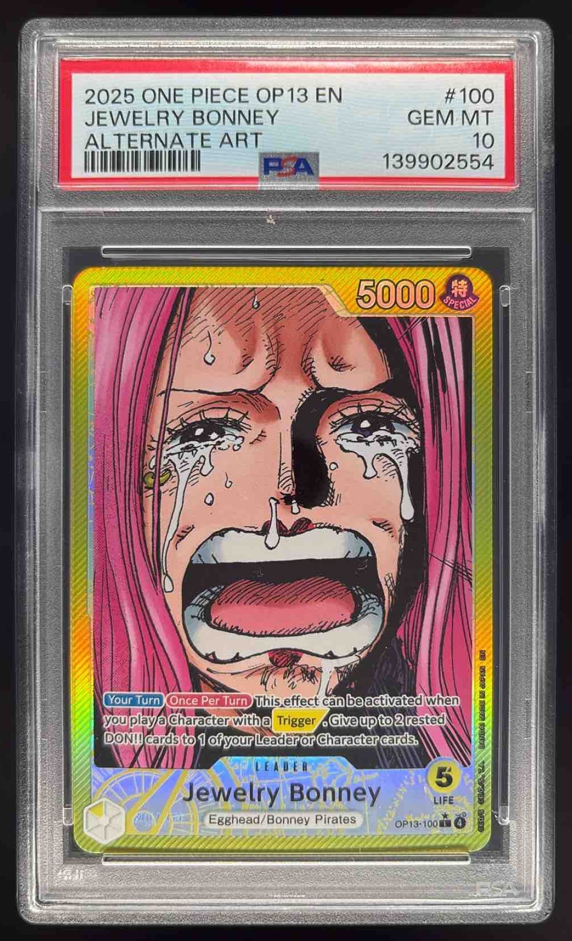 2025 ONE PIECE OP13 psa10 004 シャンクス 金 0 One 1 Card Game ‐