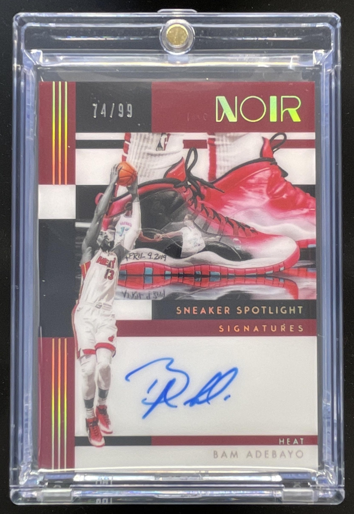 2024-25 Panini Noir Sneaker Spotlight Signatures #50 Bam Adebayo