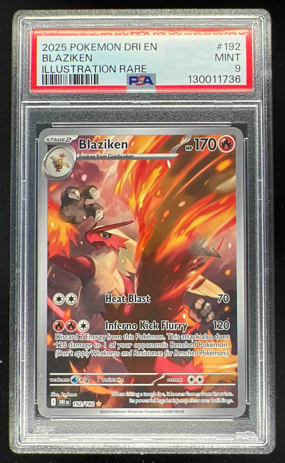 2025 Pokemon SV Destined Rivals - DRI EN #192/182 Blaziken PSA 9