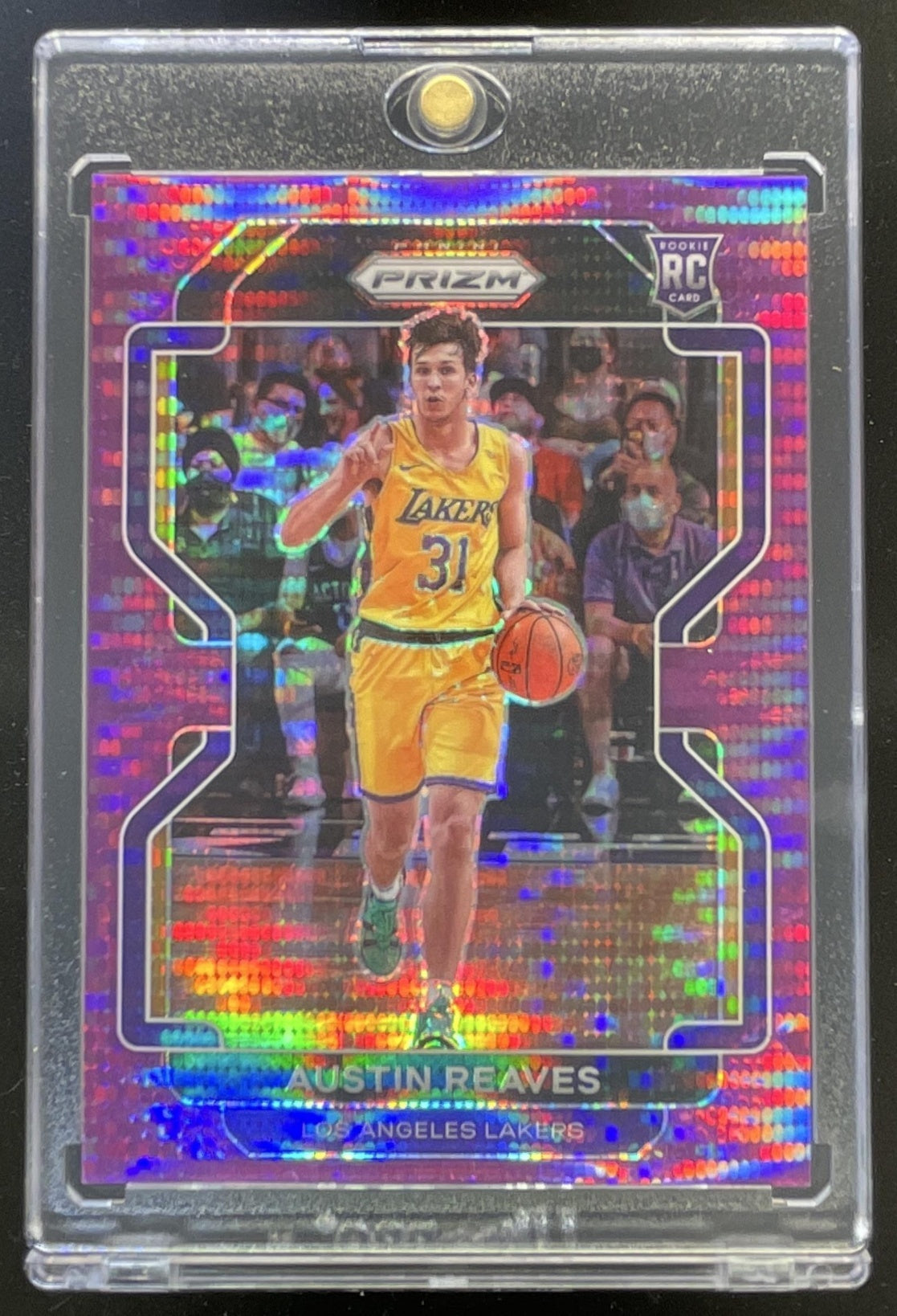 2021-22 Panini Prizm Purple Pulsar Prizm #165 Austin Reaves RC /35