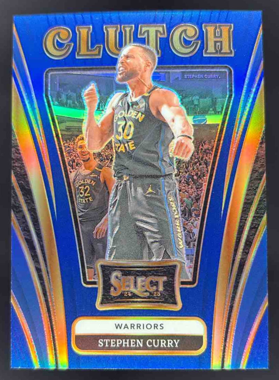 2024-25 Panini Select Clutch Blue Prizm #11 Stephen Curry