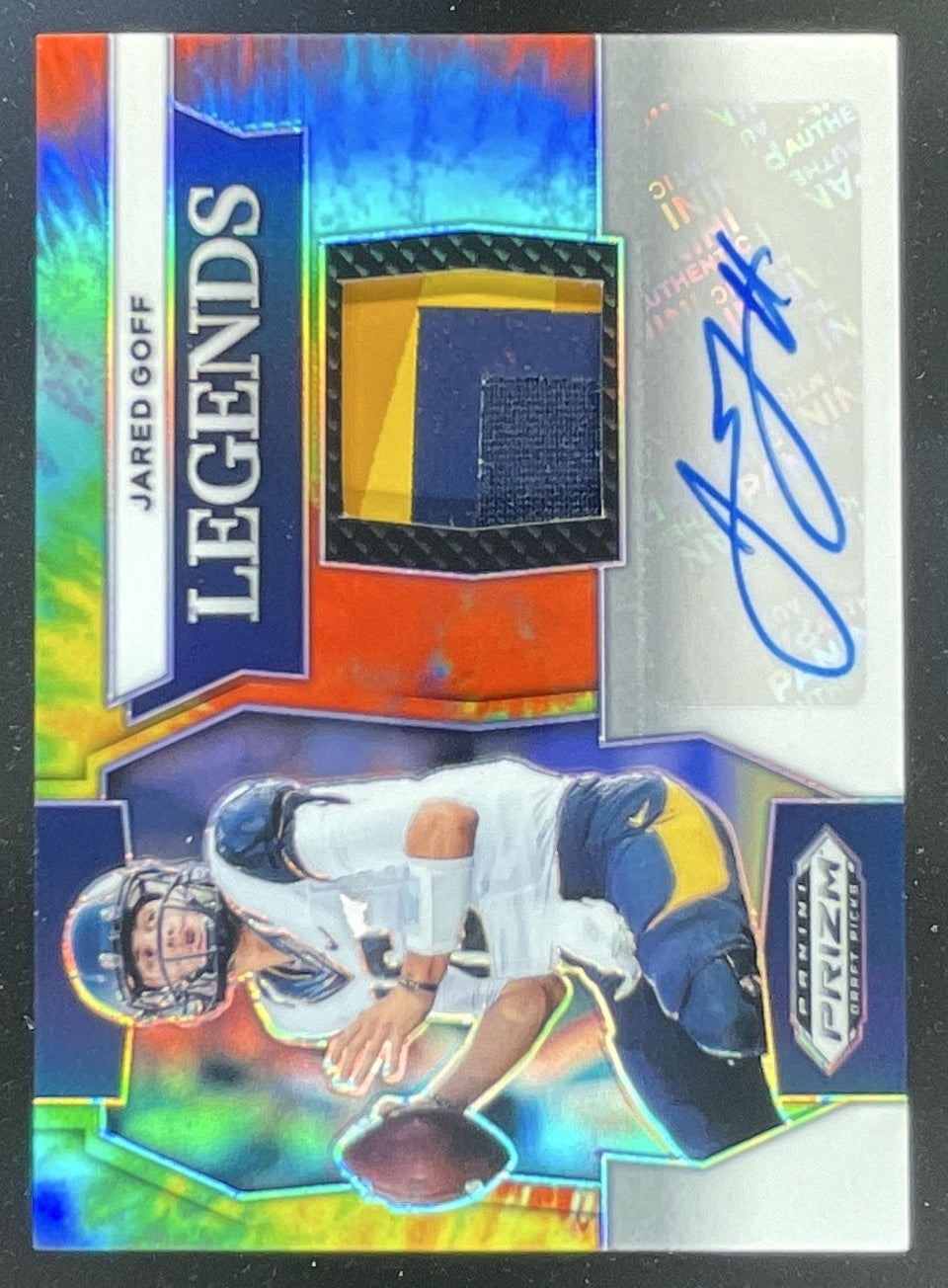 2024 Prizm Collegiate Draft Picks Legends Patch Tie-Dye Jared Goff