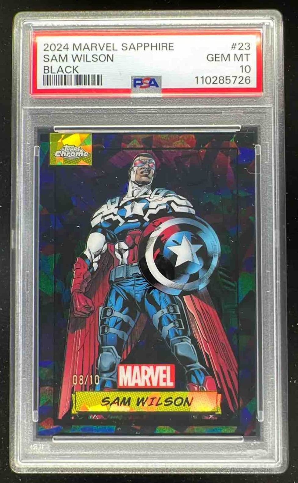 2024 Topps Chrome Marvel Sapphire Black Refractor #23 Sam Wilson