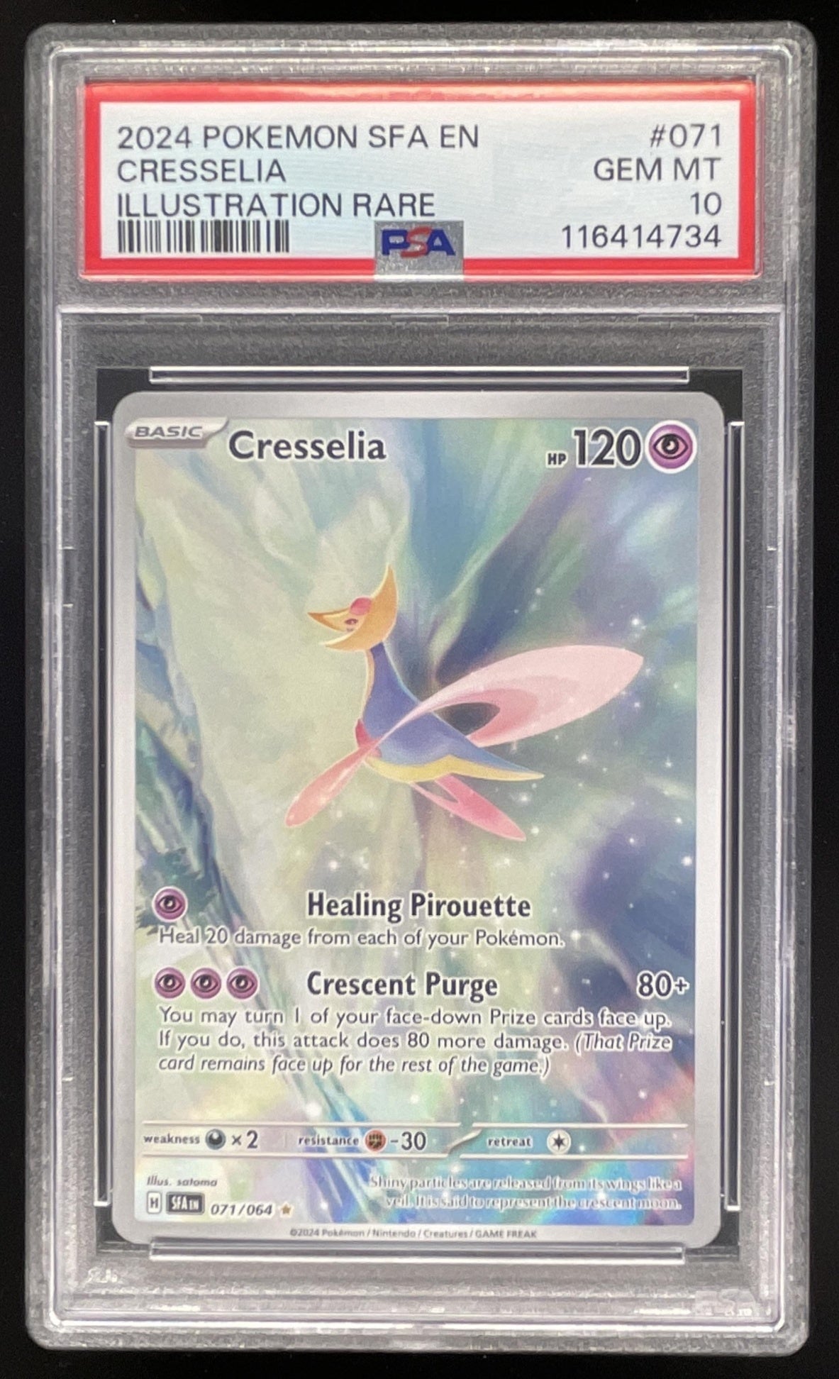2024 Pokemon Shrouded Fable #071/064 Cresselia PSA 10 – Burbank Cards