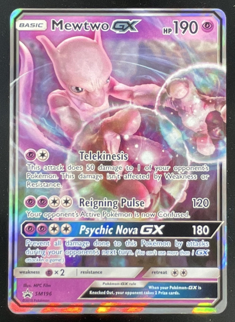 mewtwo pokemon card 2016 2016-19 SM Black Star Promos #SM196 – Burbank Cards Listed cards may have One Piece TCG English Size:Mega Mystery Box Pokemon Promo Card